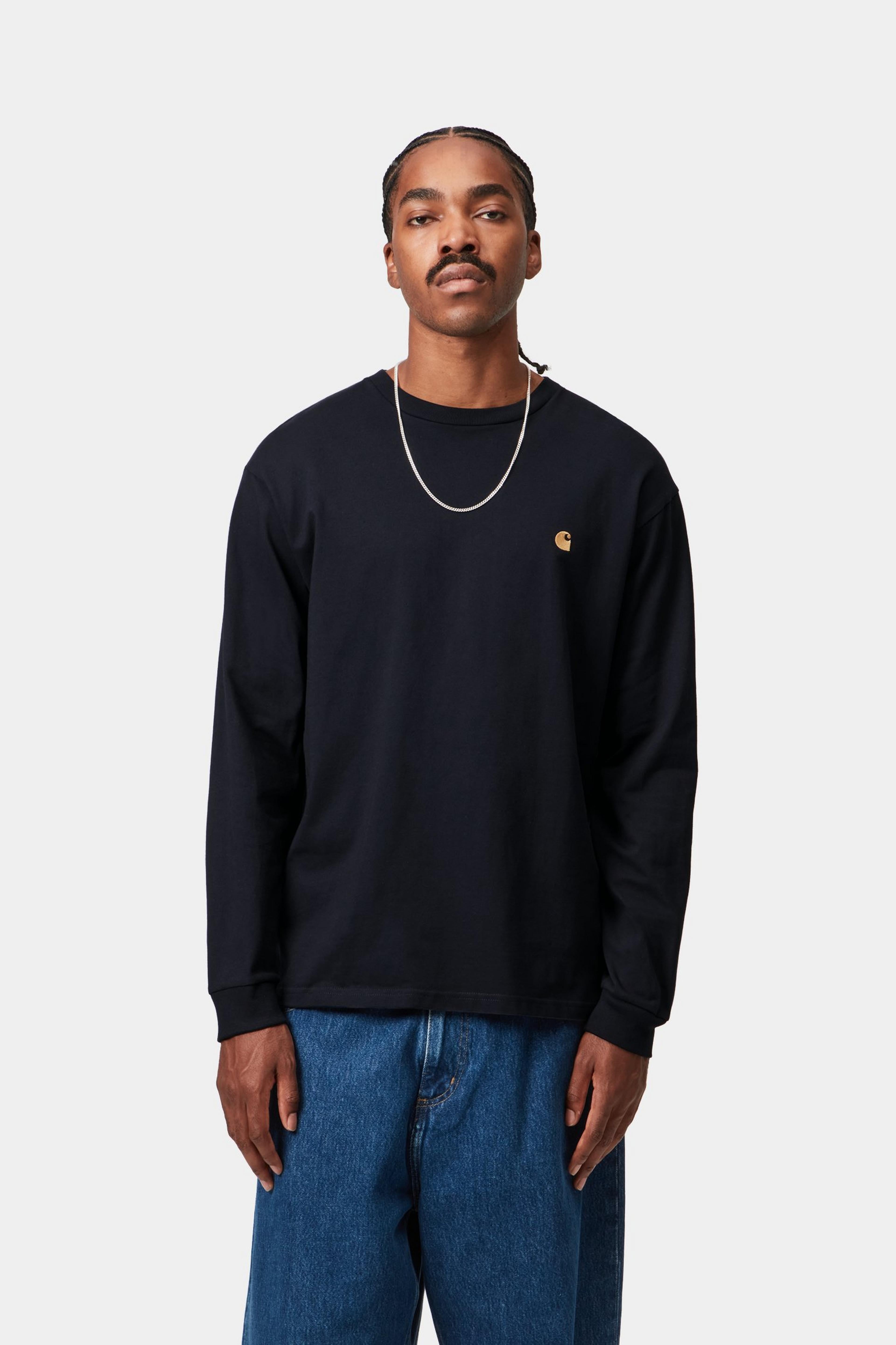 L/S Chase T-Shirt - Dark Navy / Gold