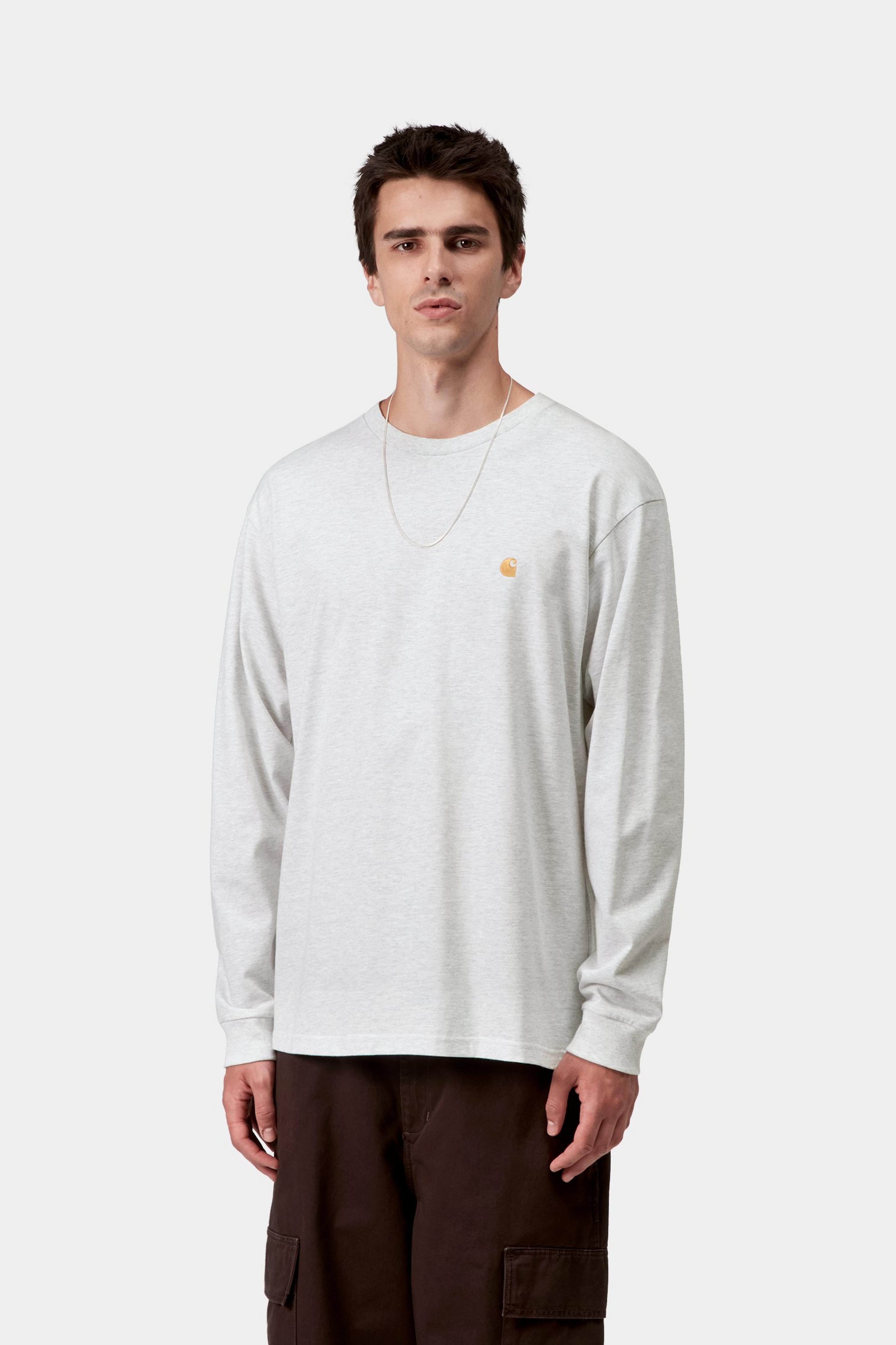 L/S Chase T-Shirt - Ash Heather / Gold