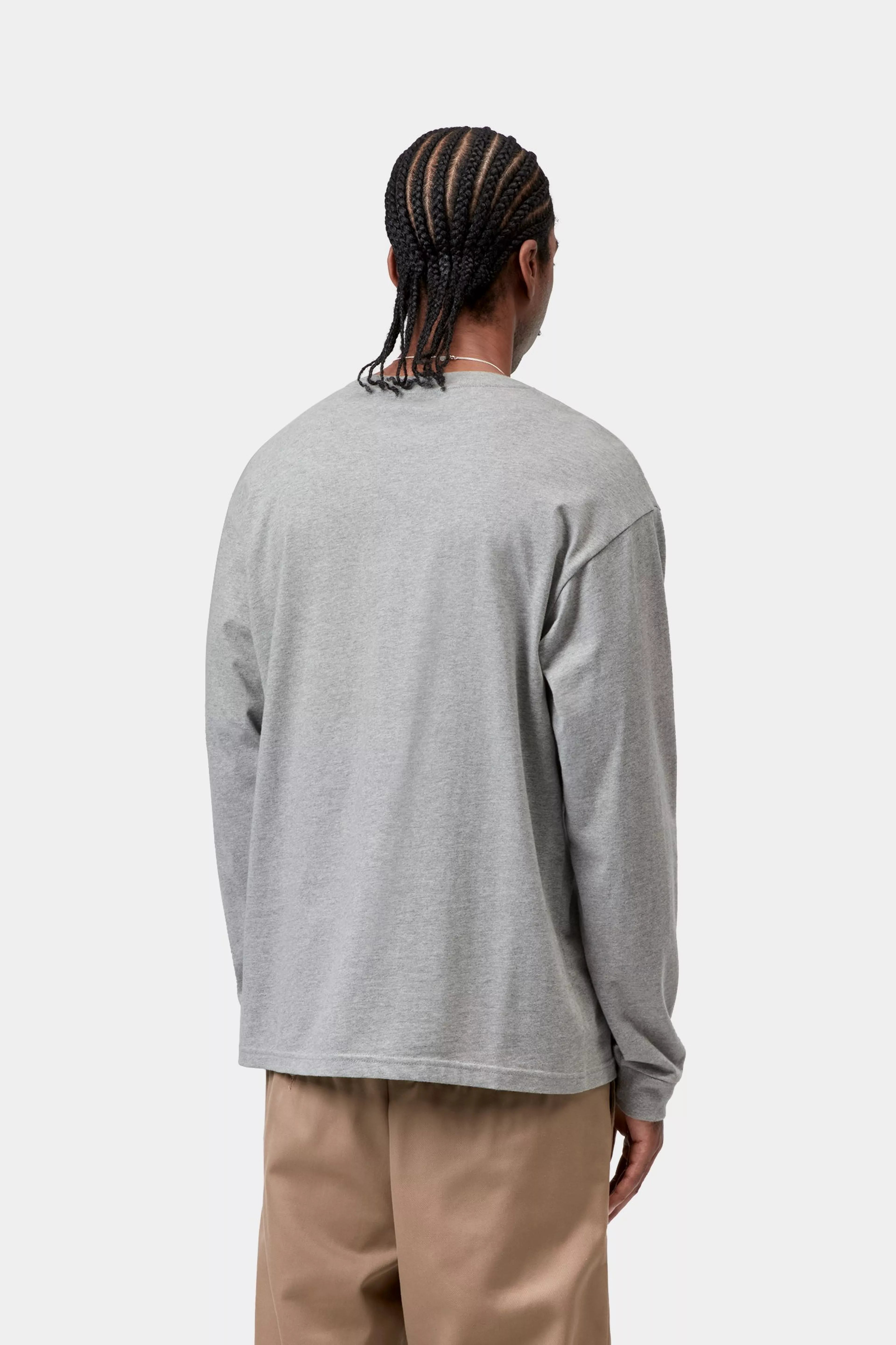 L/S Chase T-Shirt - Grey Heather / Gold 3