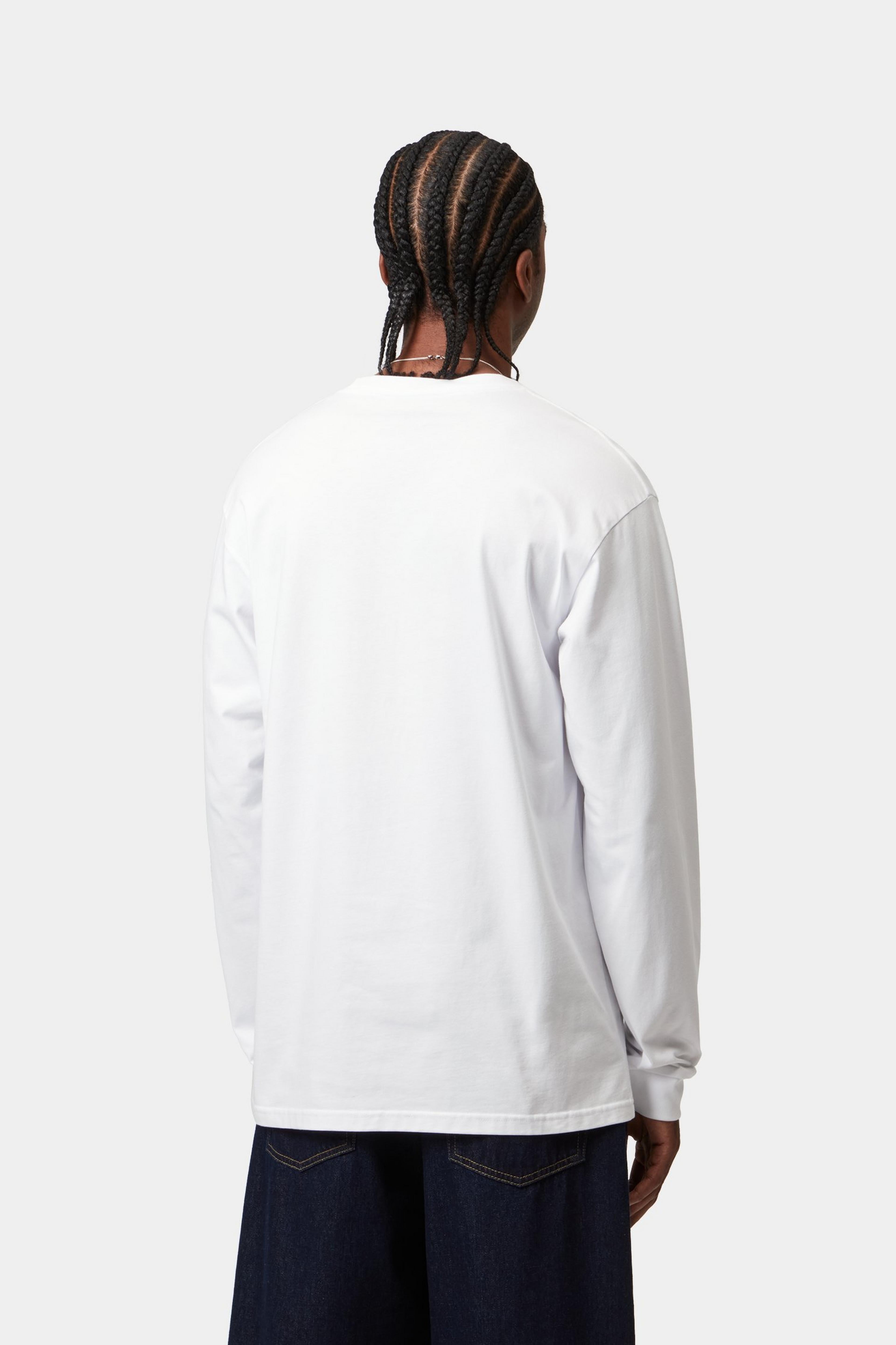 L/S Chase T-Shirt - White / Gold