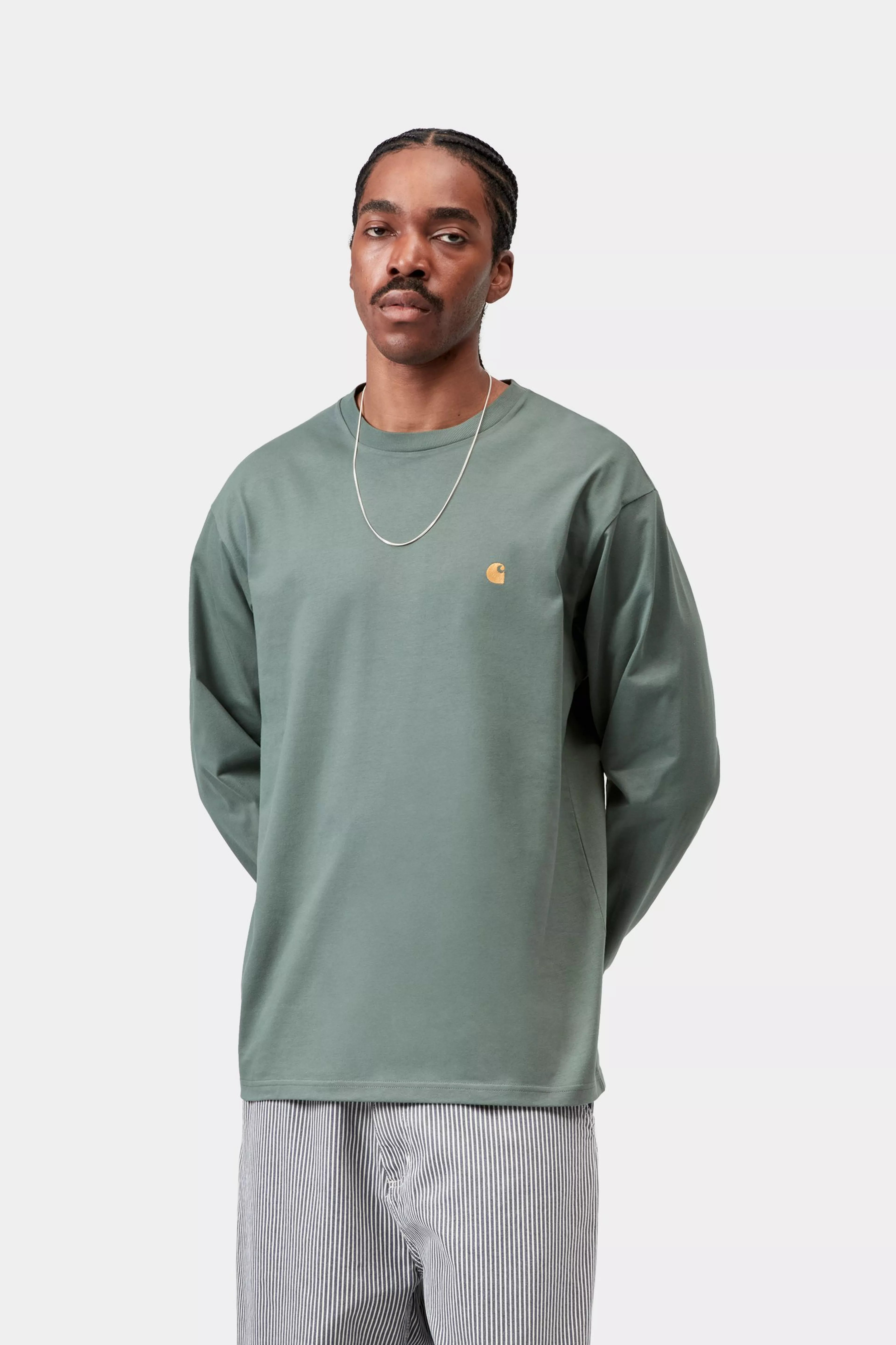 L/S Chase T-Shirt - Velvet Green / Gold