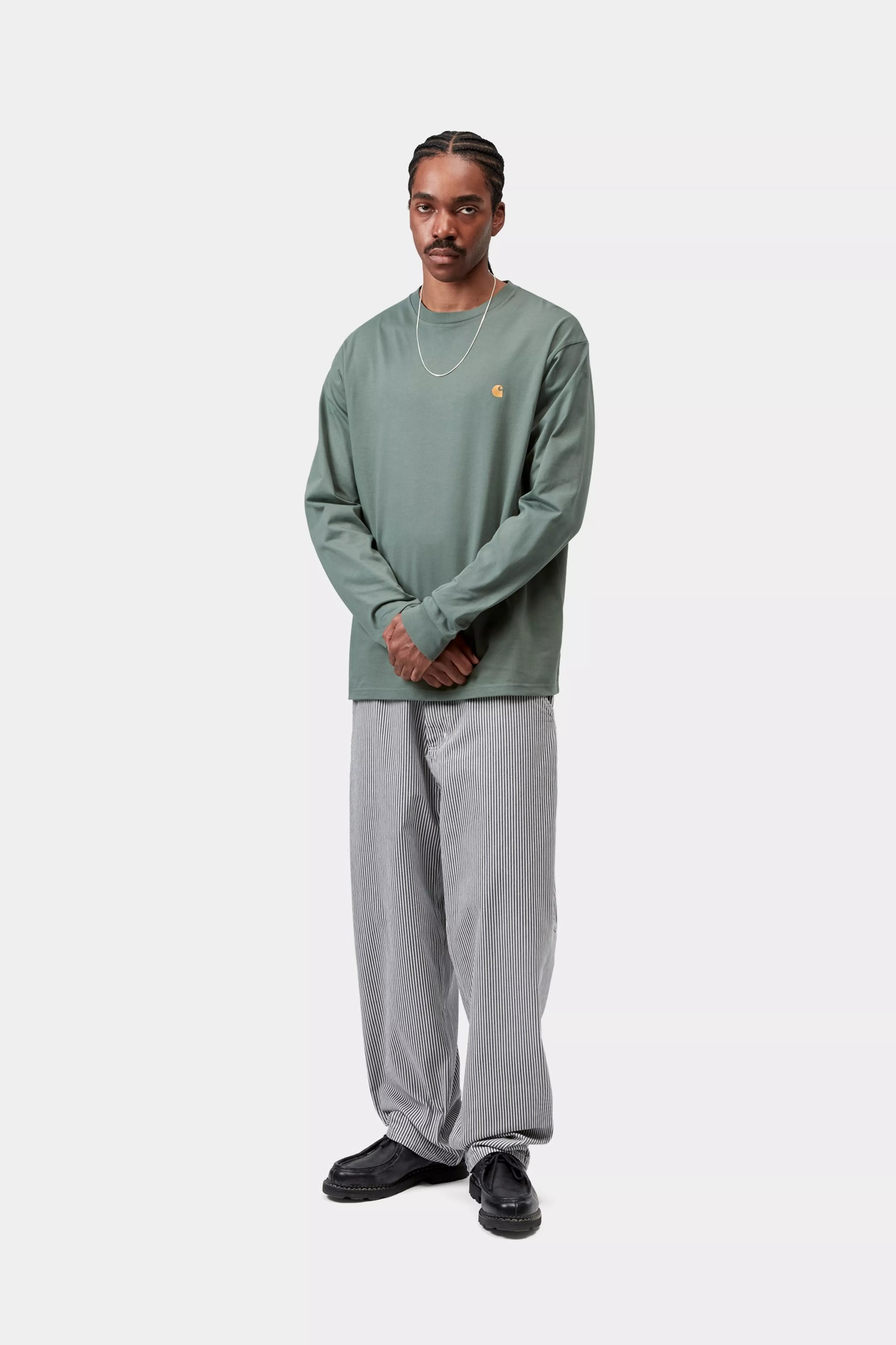 L/S Chase T-Shirt - Velvet Green / Gold 4