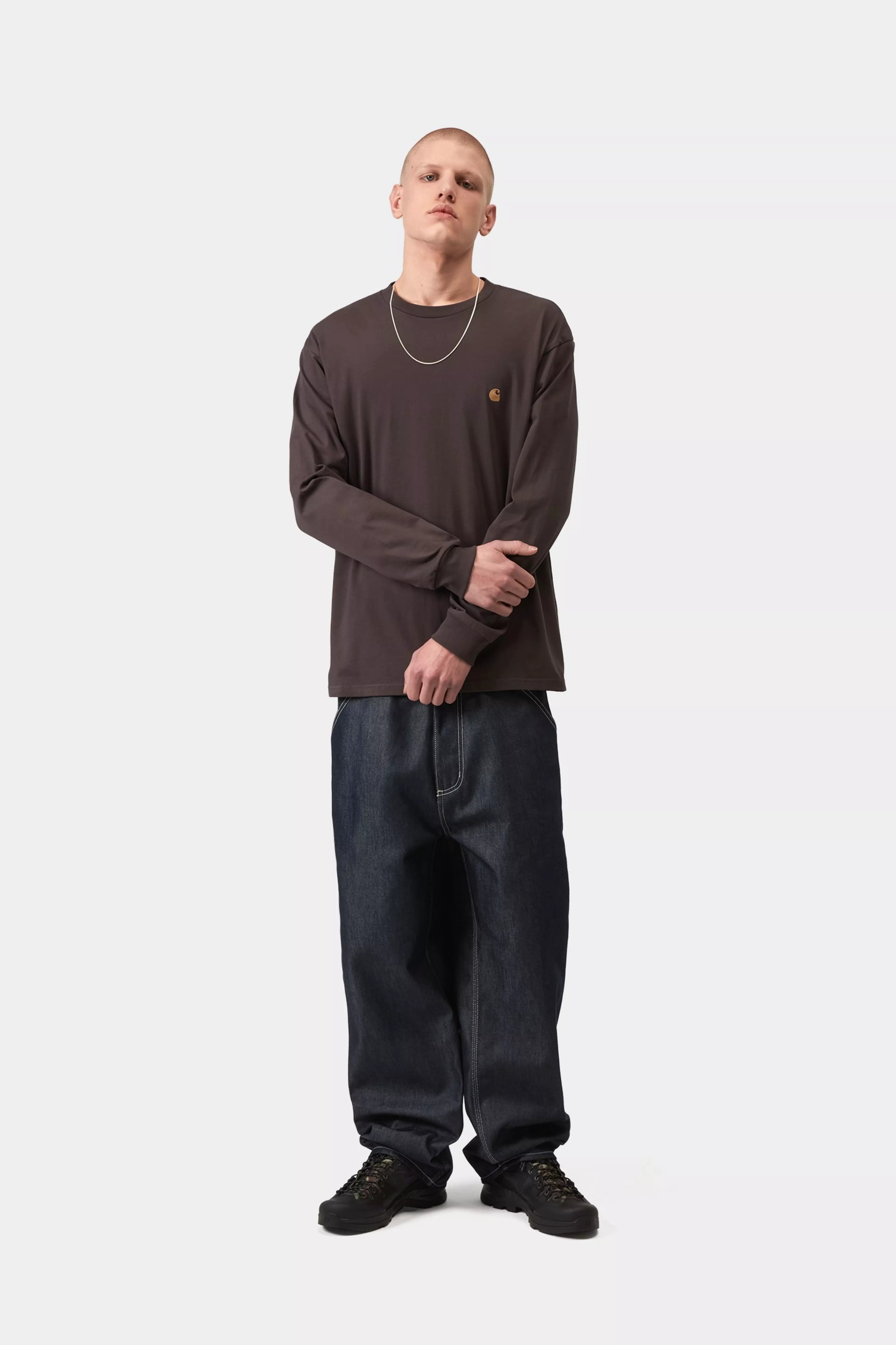 L/S Chase T-Shirt - Shale / Gold 4