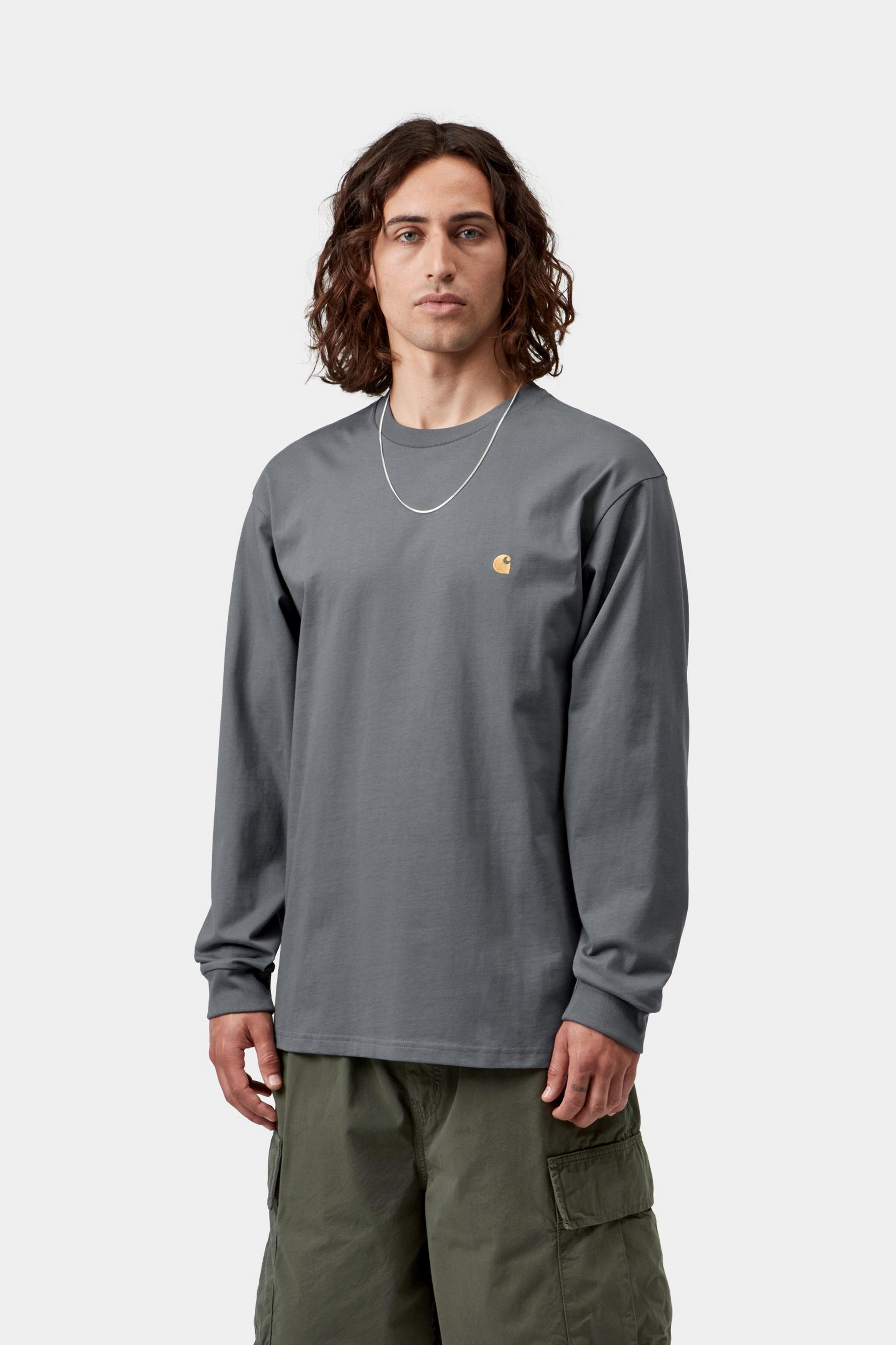 L/S Chase T-Shirt - Styx / Gold