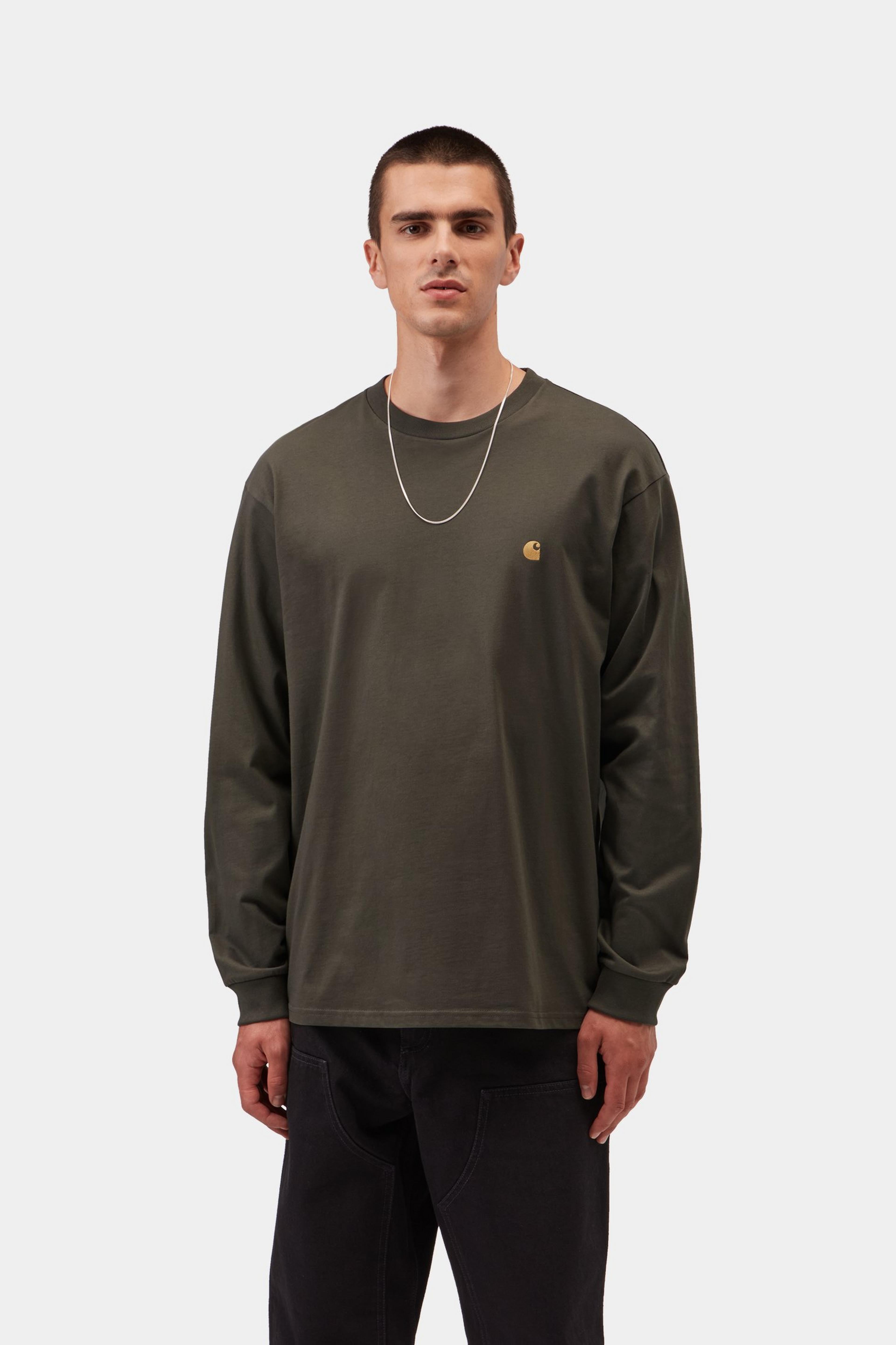 L/S Chase T-Shirt - Shungite / Gold
