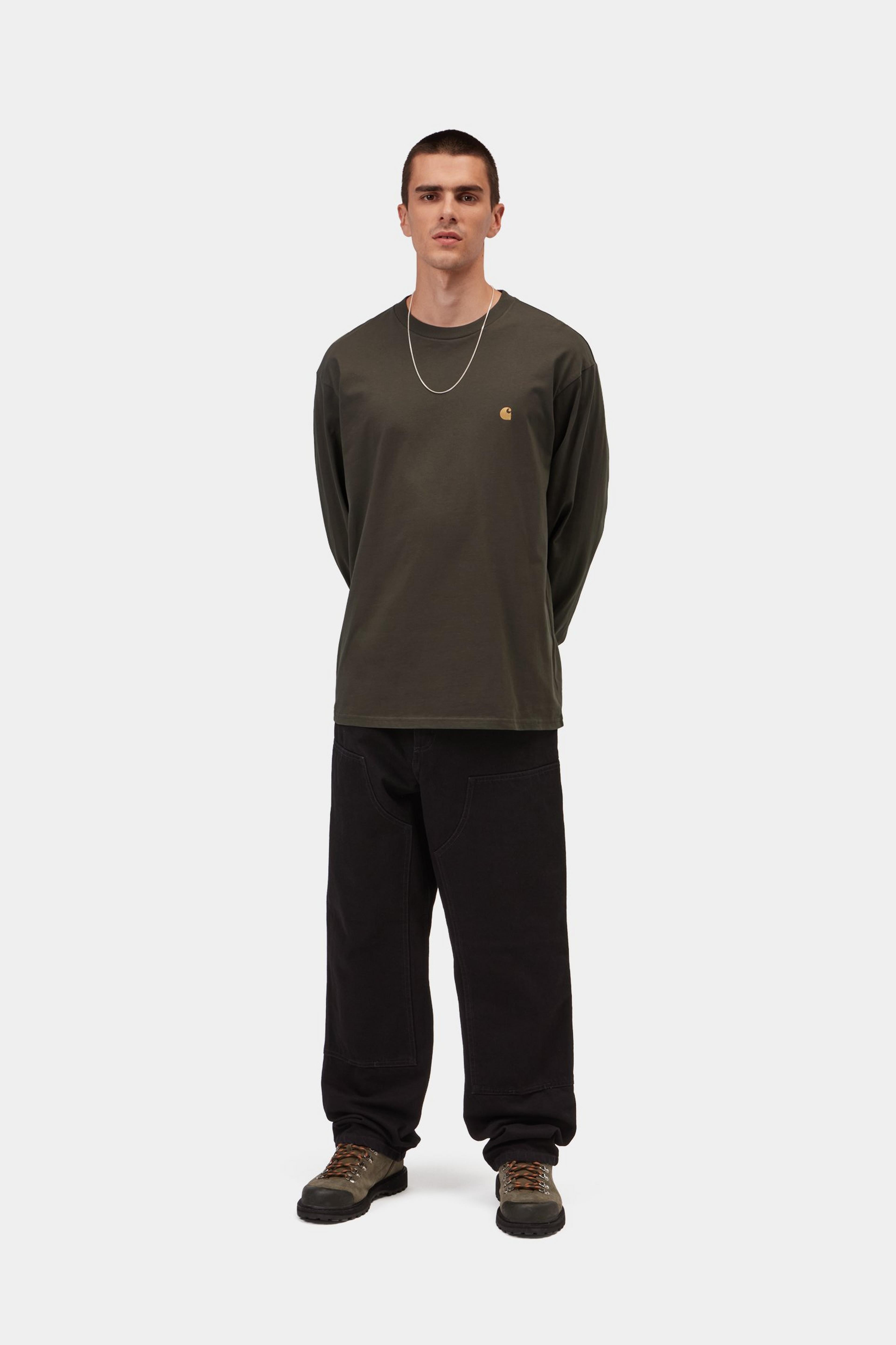 L/S Chase T-Shirt - Shungite / Gold