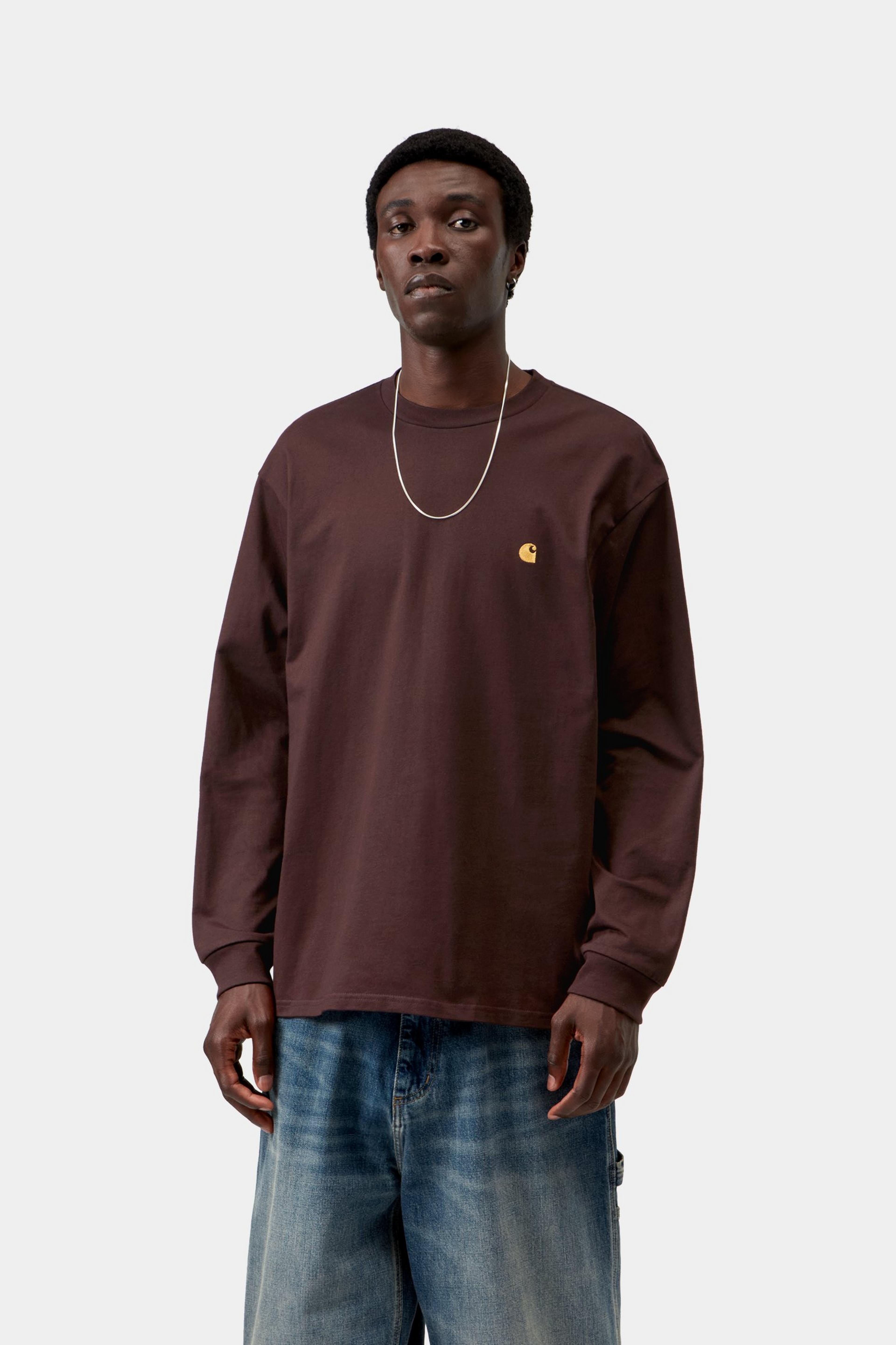 L/S Chase T-Shirt - Palisander / Gold