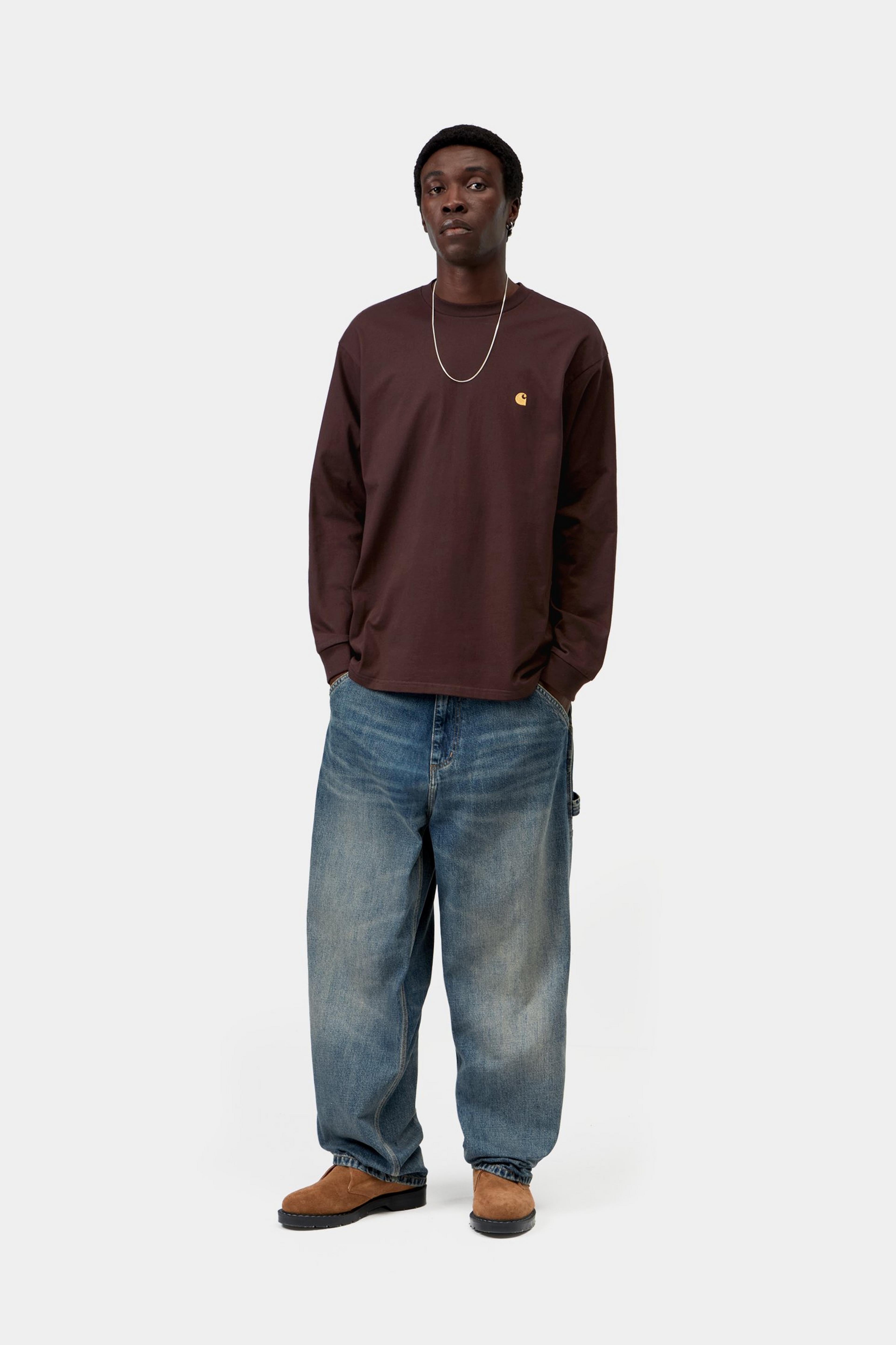 L/S Chase T-Shirt - Palisander / Gold