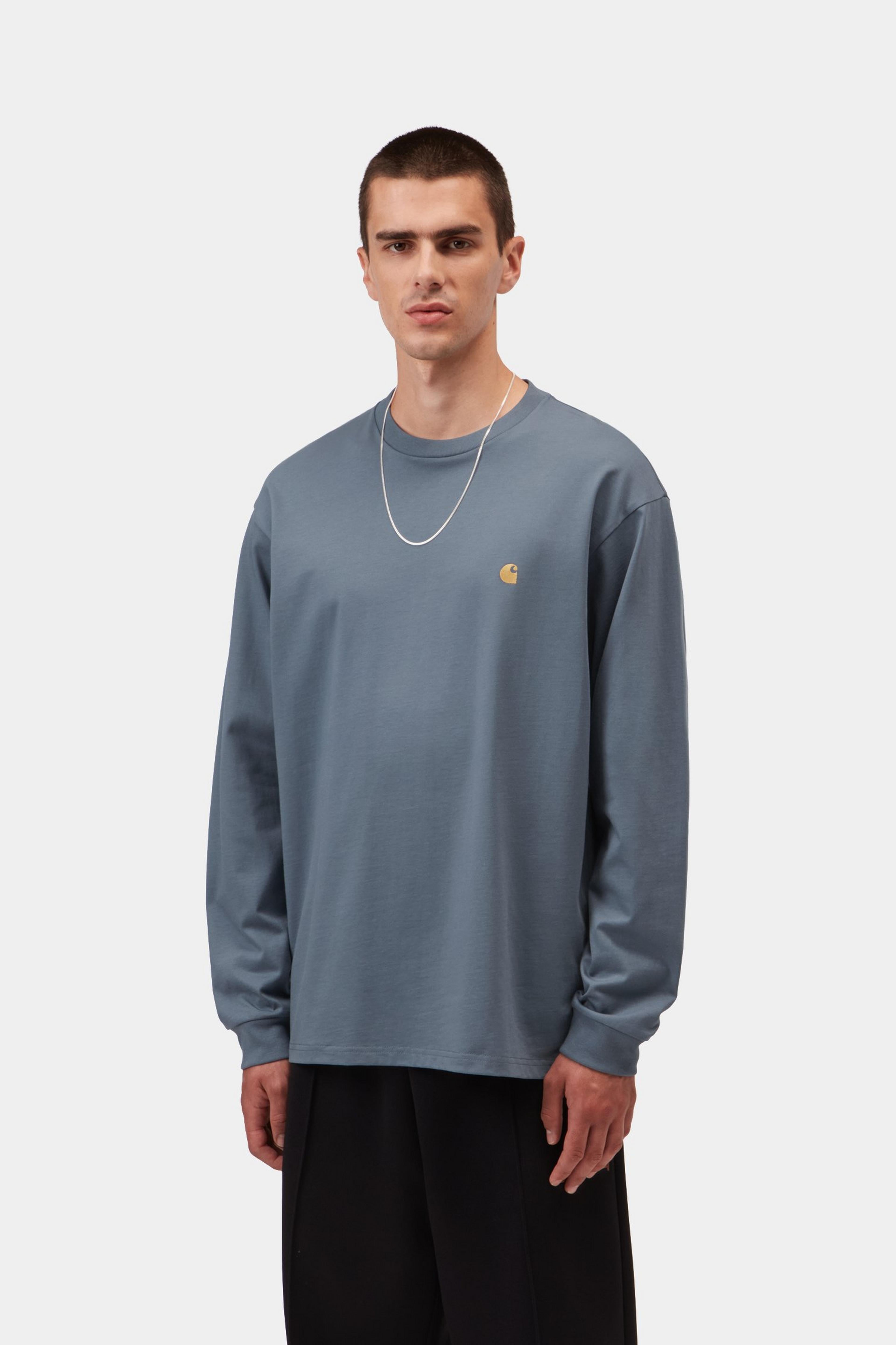 L/S Chase T-Shirt - Icesheet / Gold