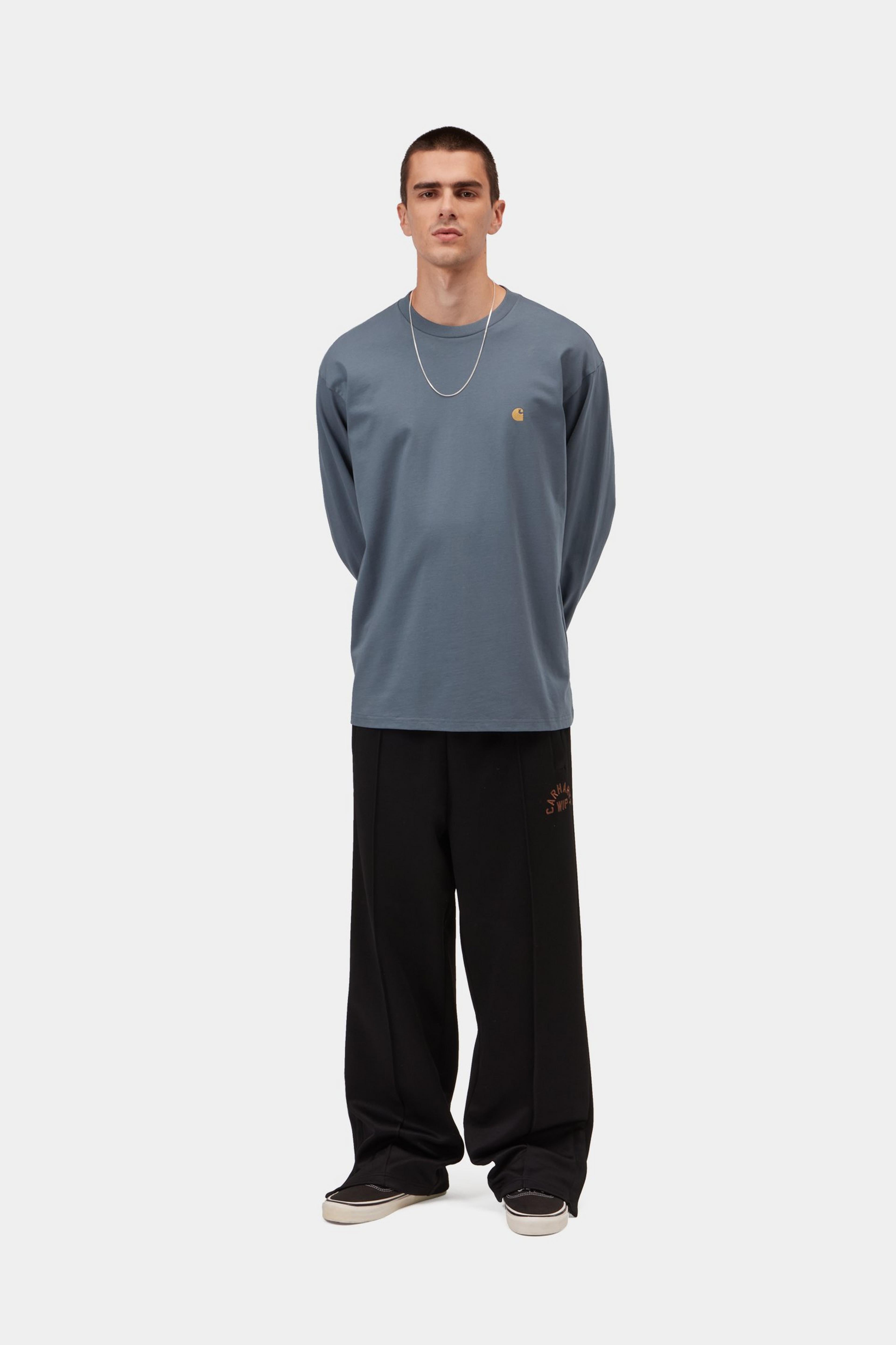 L/S Chase T-Shirt - Icesheet / Gold