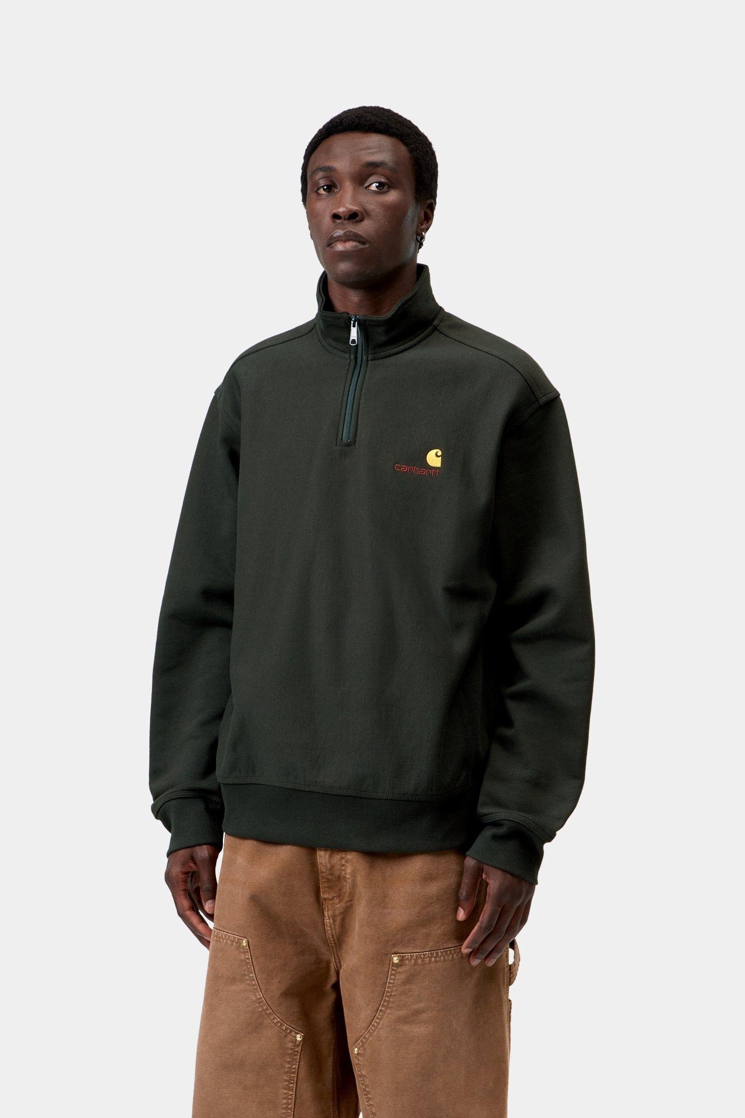 Half Zip American Script Sweatshirt - Raven 2