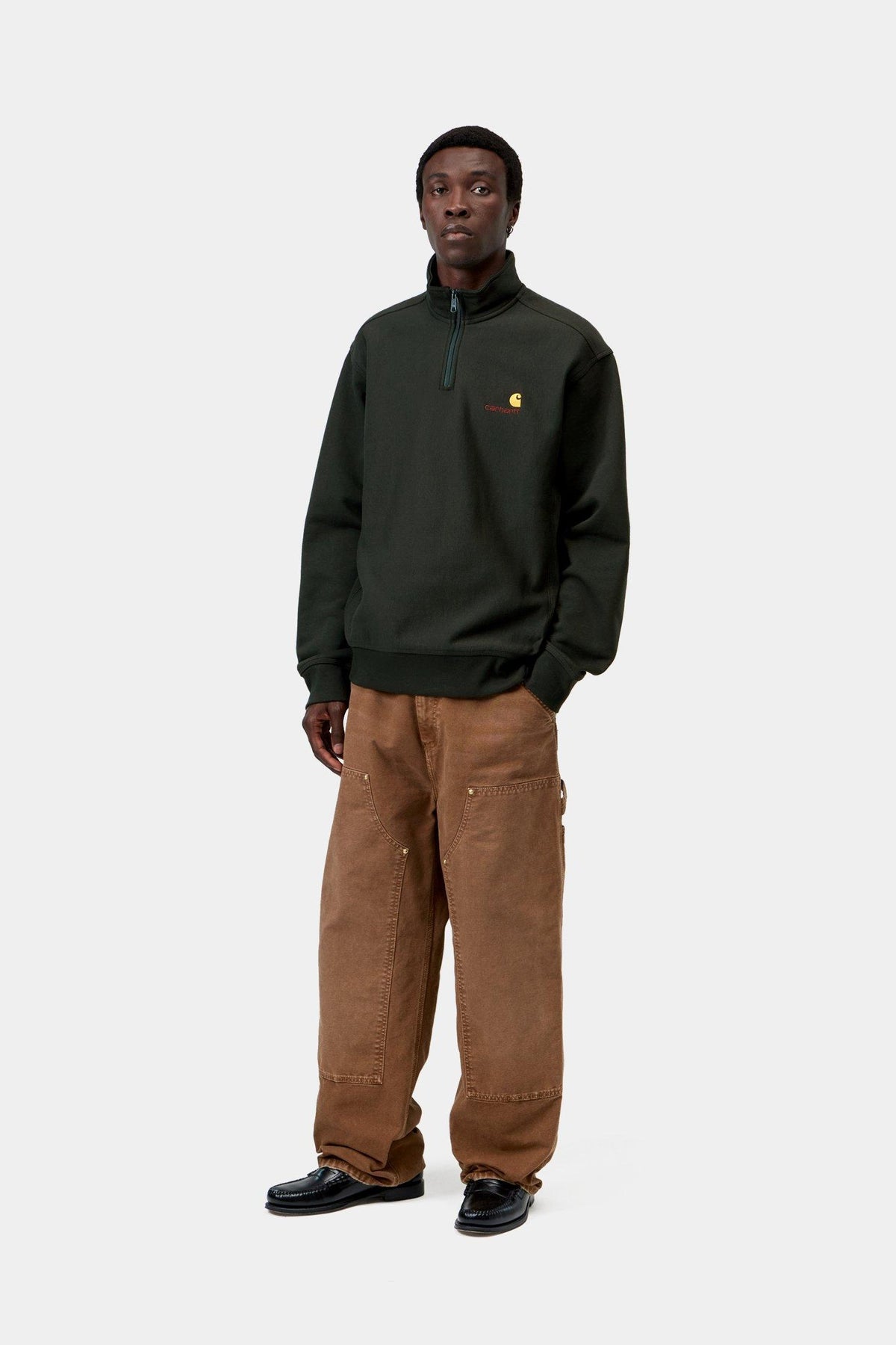 Half Zip American Script Sweatshirt - Raven