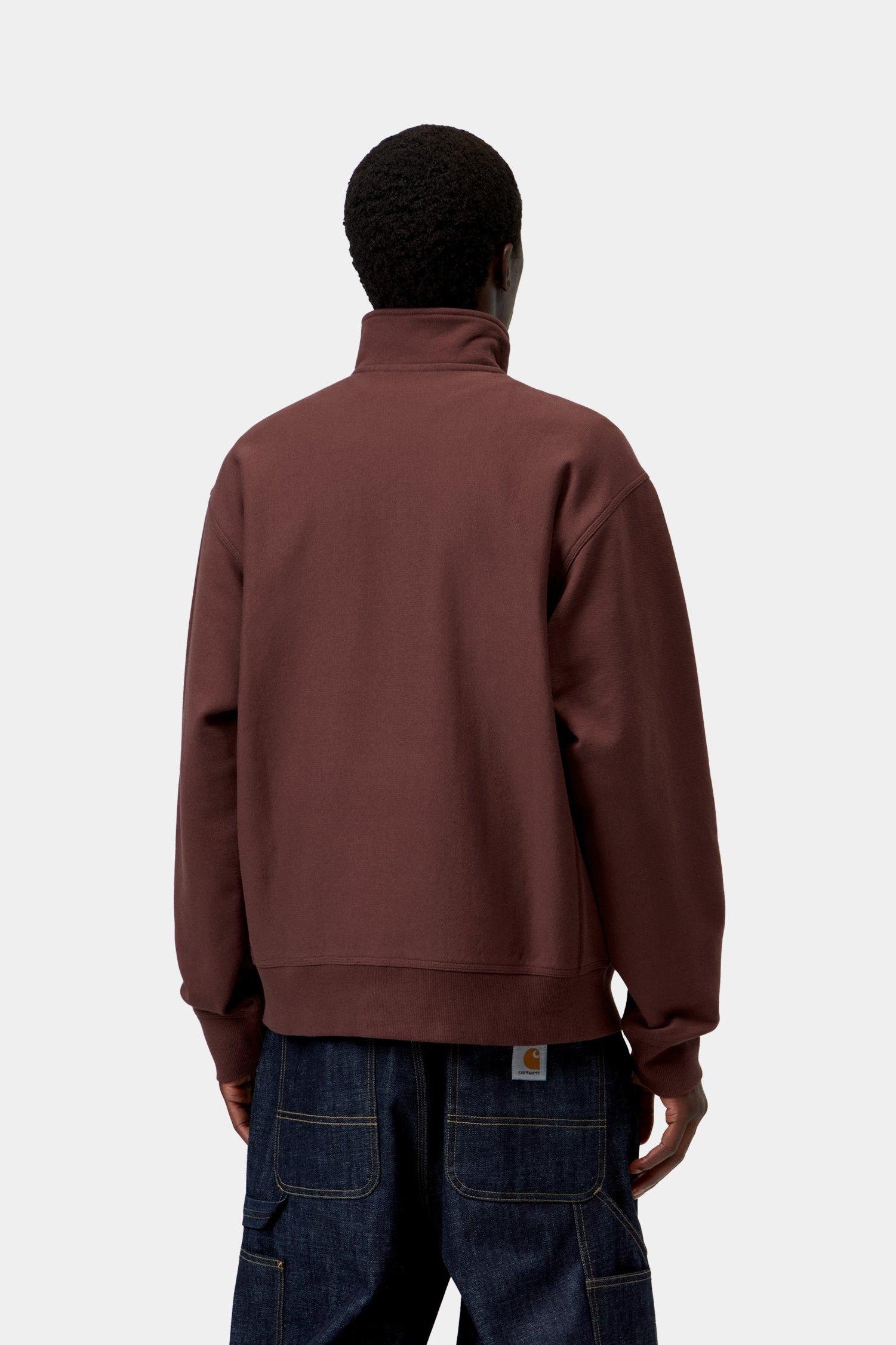 Half Zip American Script Sweatshirt - Amarone 3