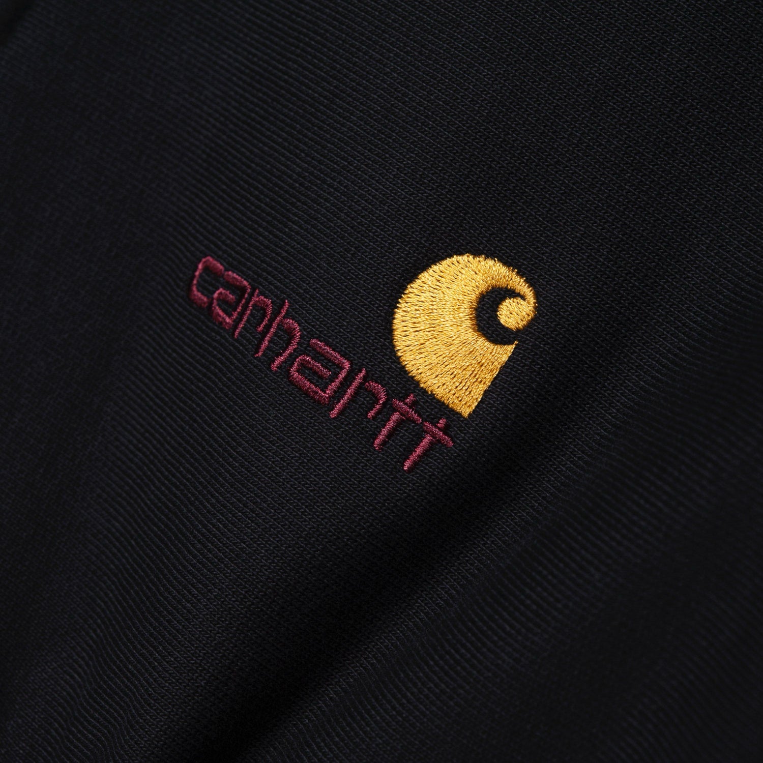 Half Zip American Script Sweat - Black