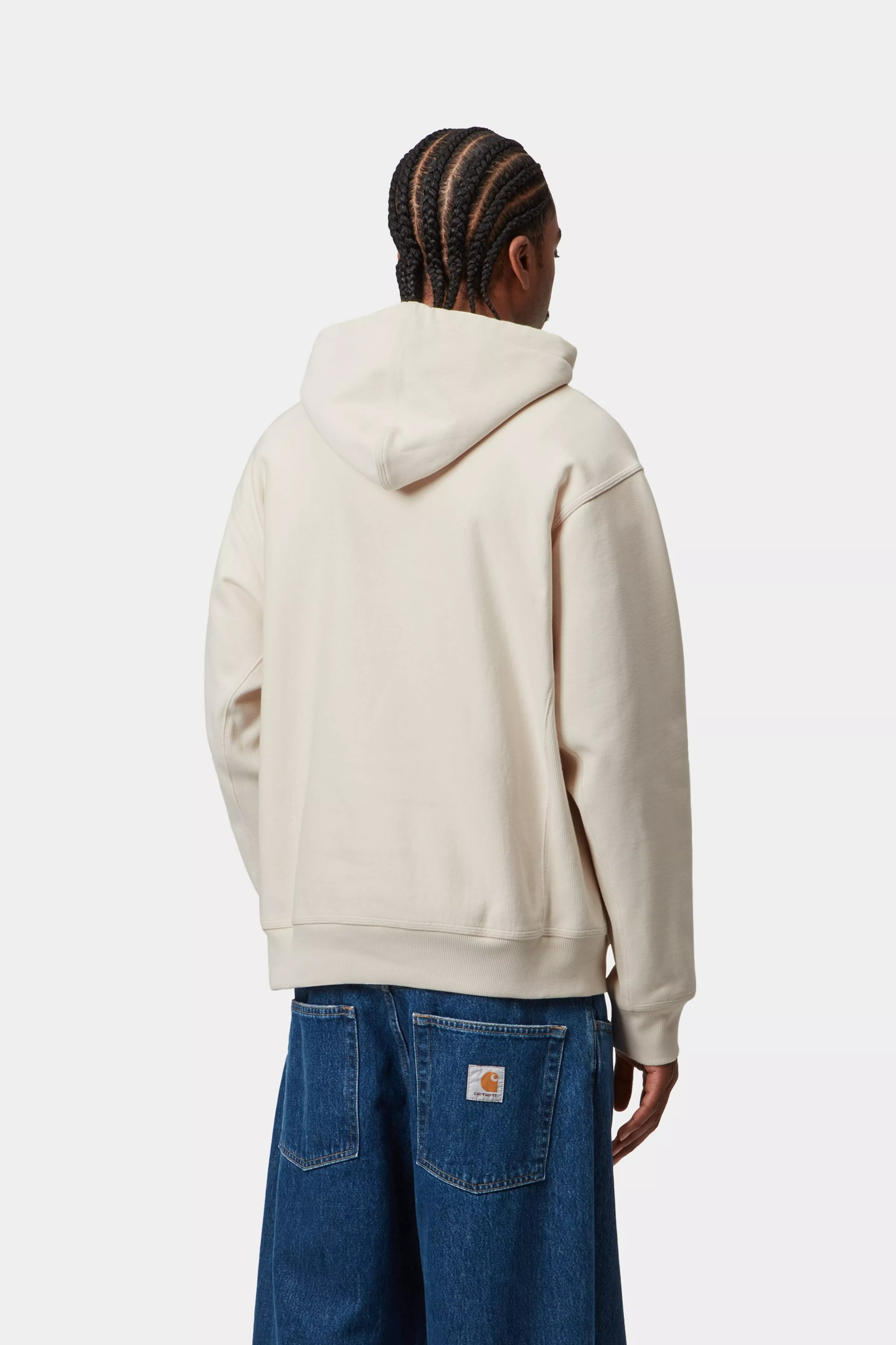 Hooded American Script Sweat - Natural