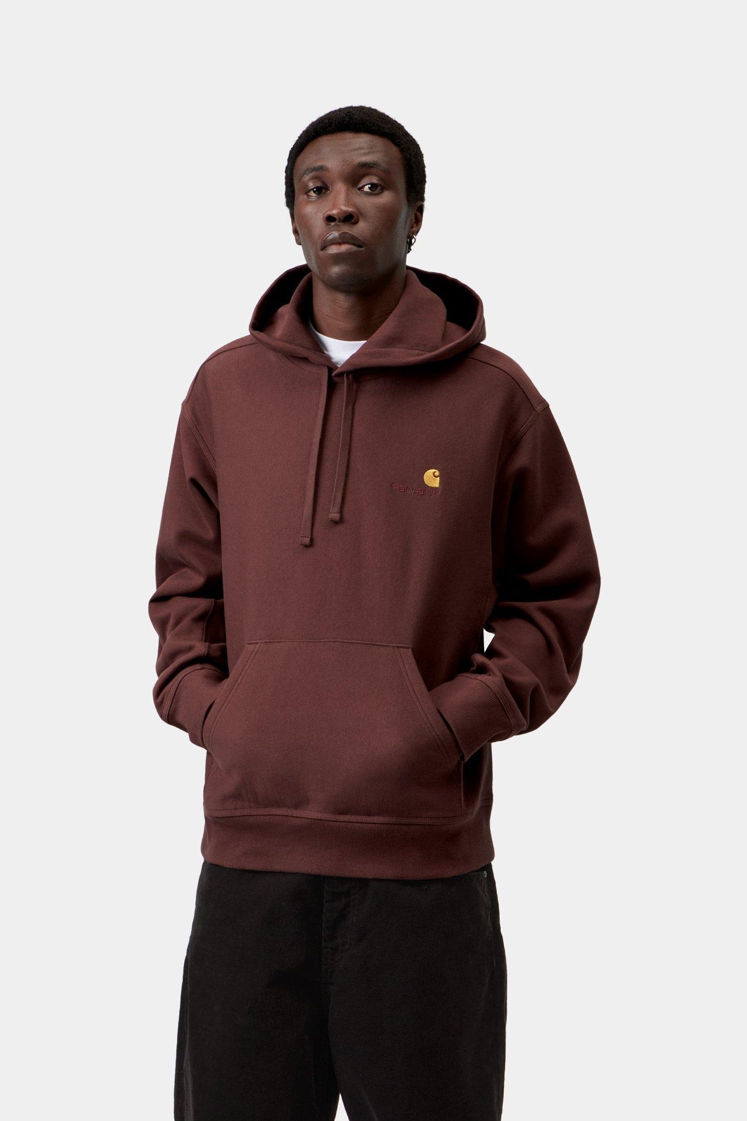Hooded American Script Sweatshirt - Amarone 2