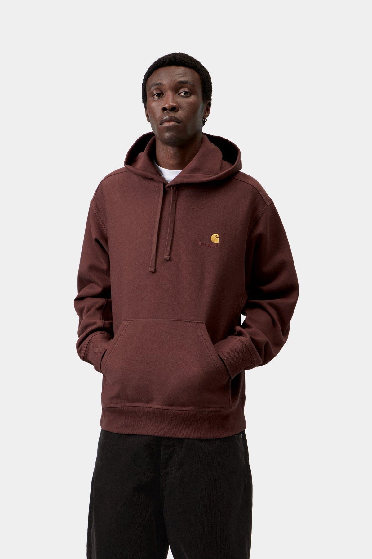 Hooded American Script Sweatshirt - Amarone