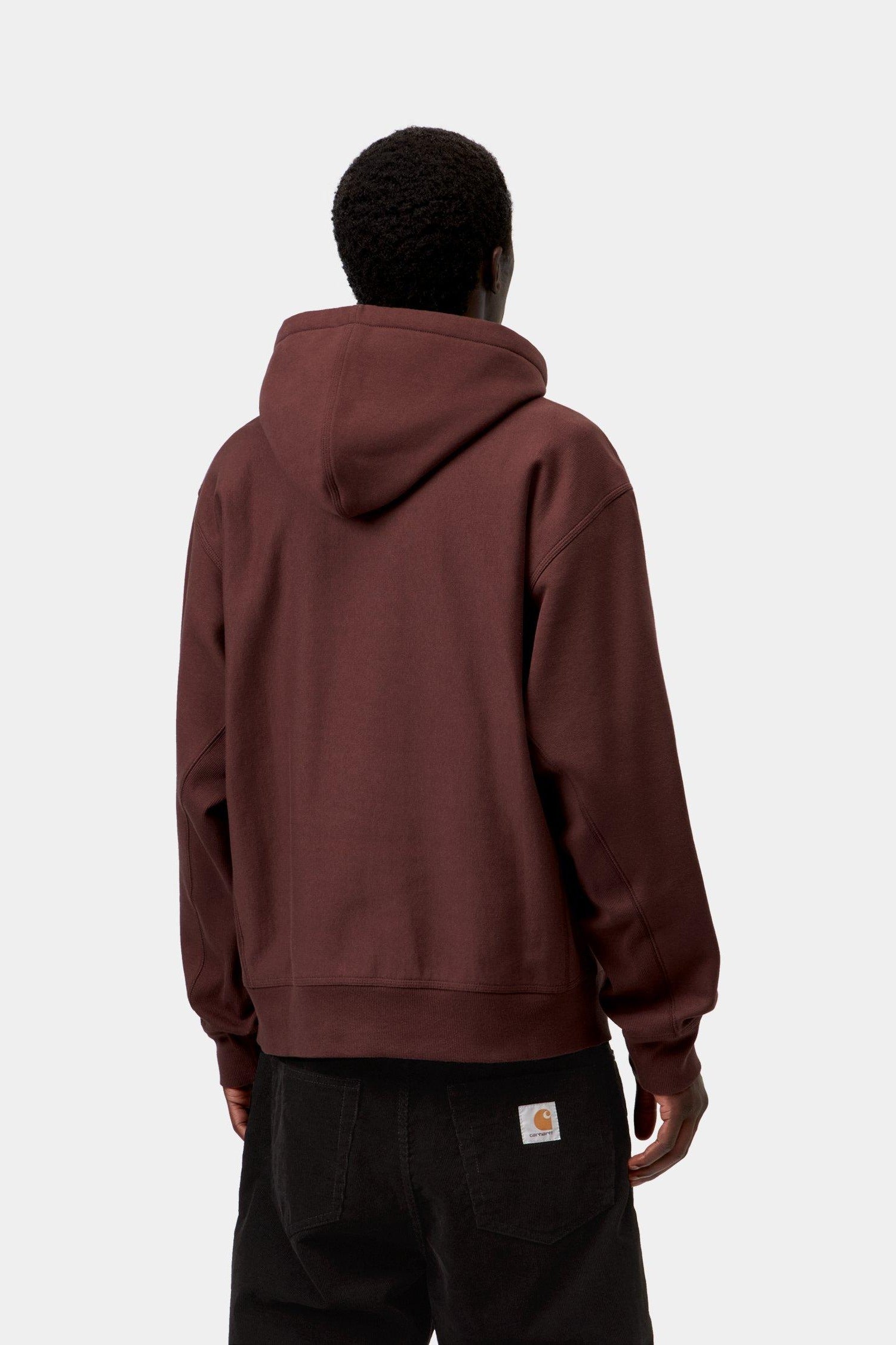 Hooded American Script Sweatshirt - Amarone 3