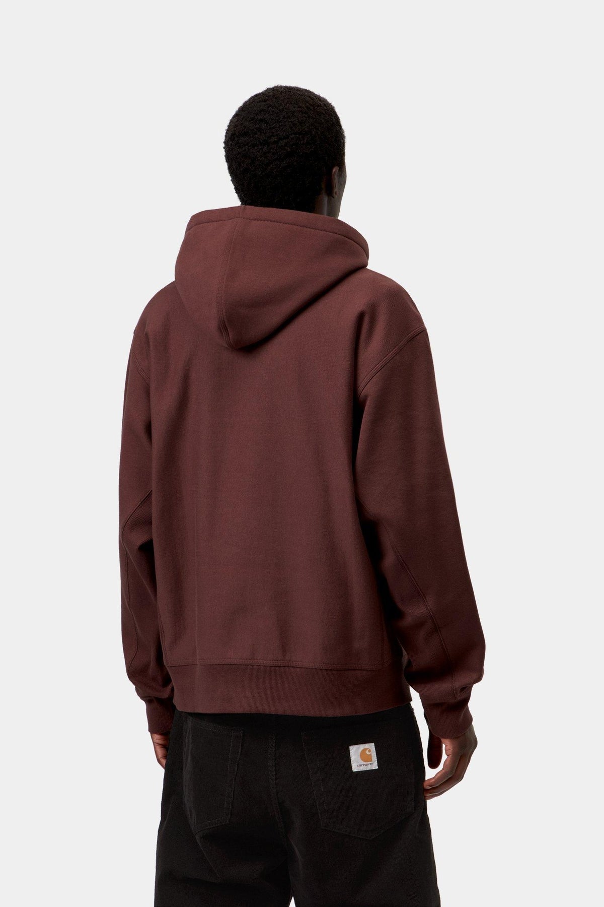 Hooded American Script Sweatshirt - Amarone