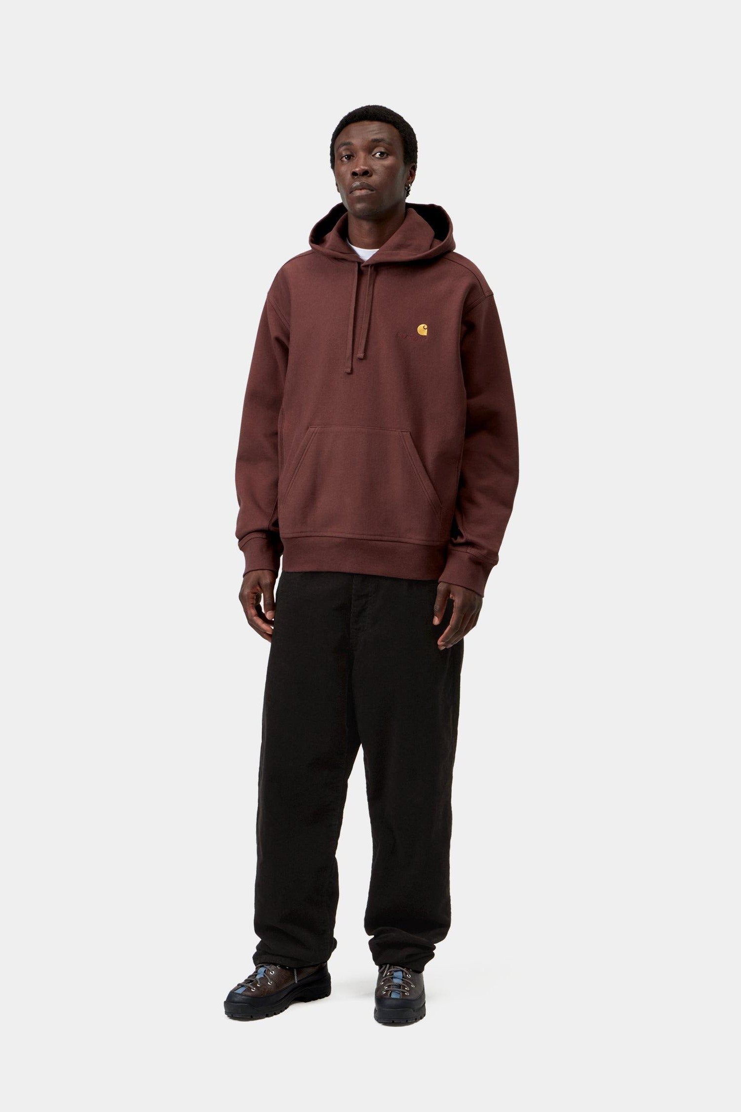Hooded American Script Sweatshirt - Amarone 4