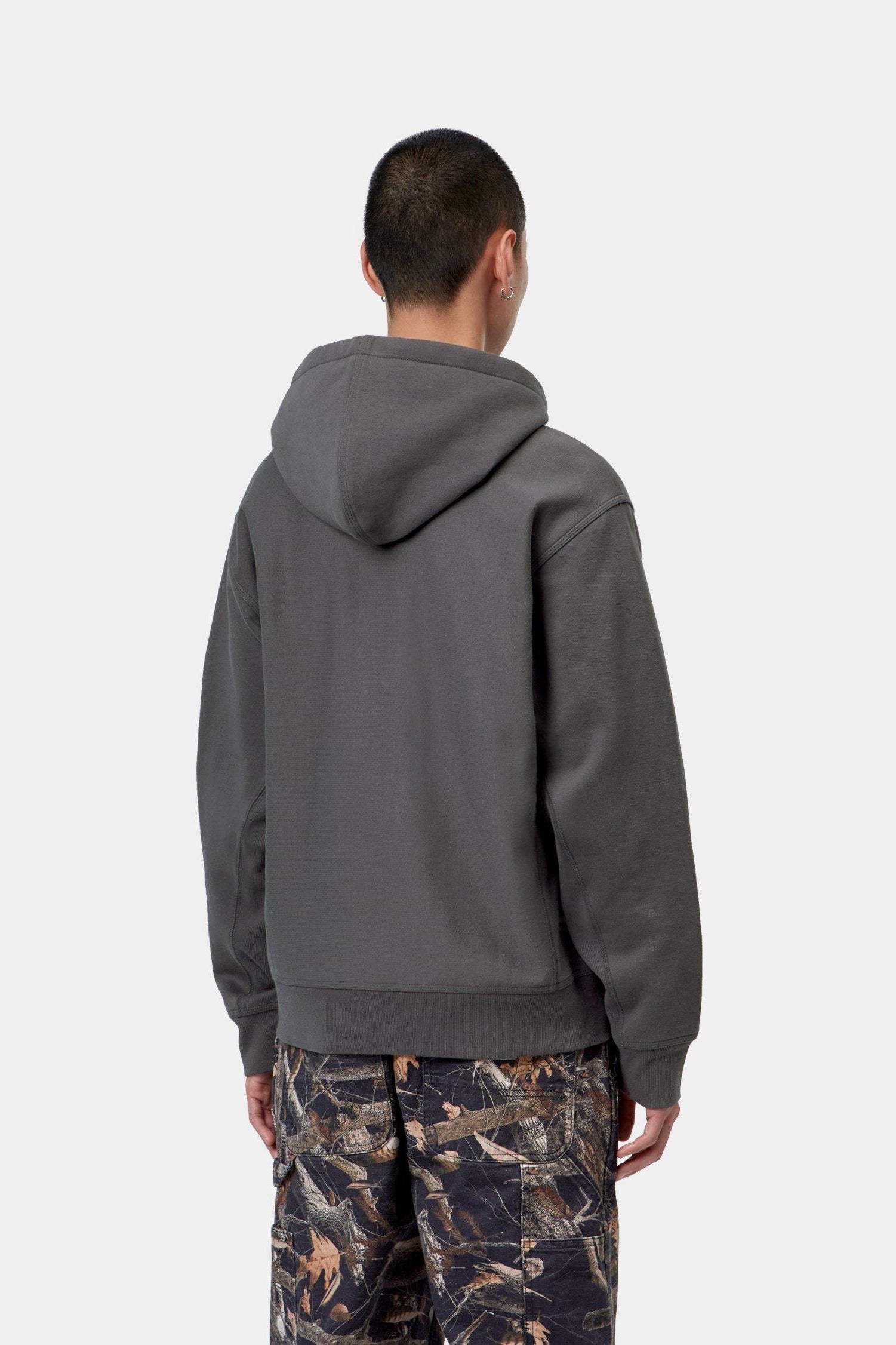 Hooded American Script Sweatshirt - Graphite 3