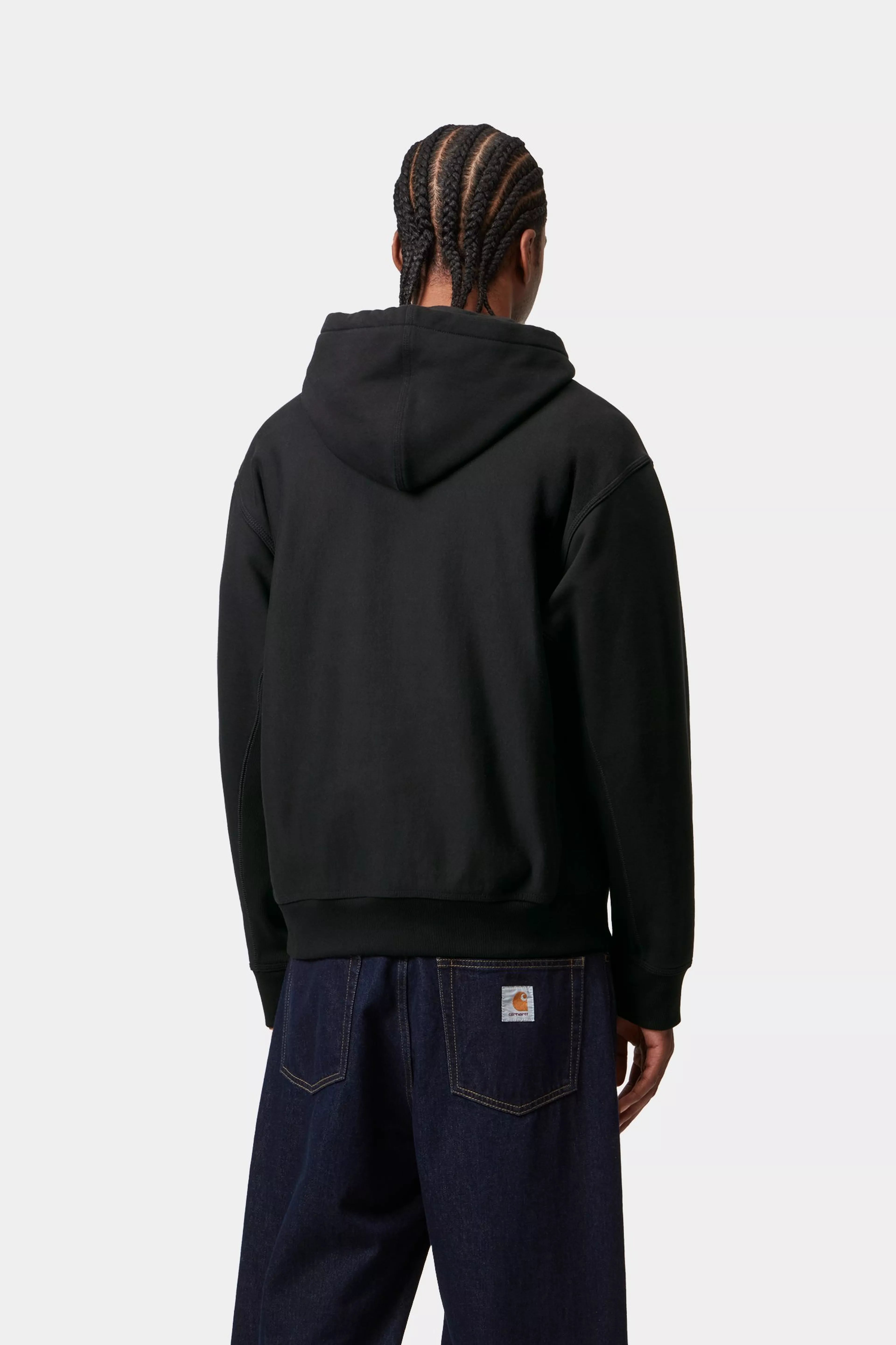 Hooded American Script Sweat - Black