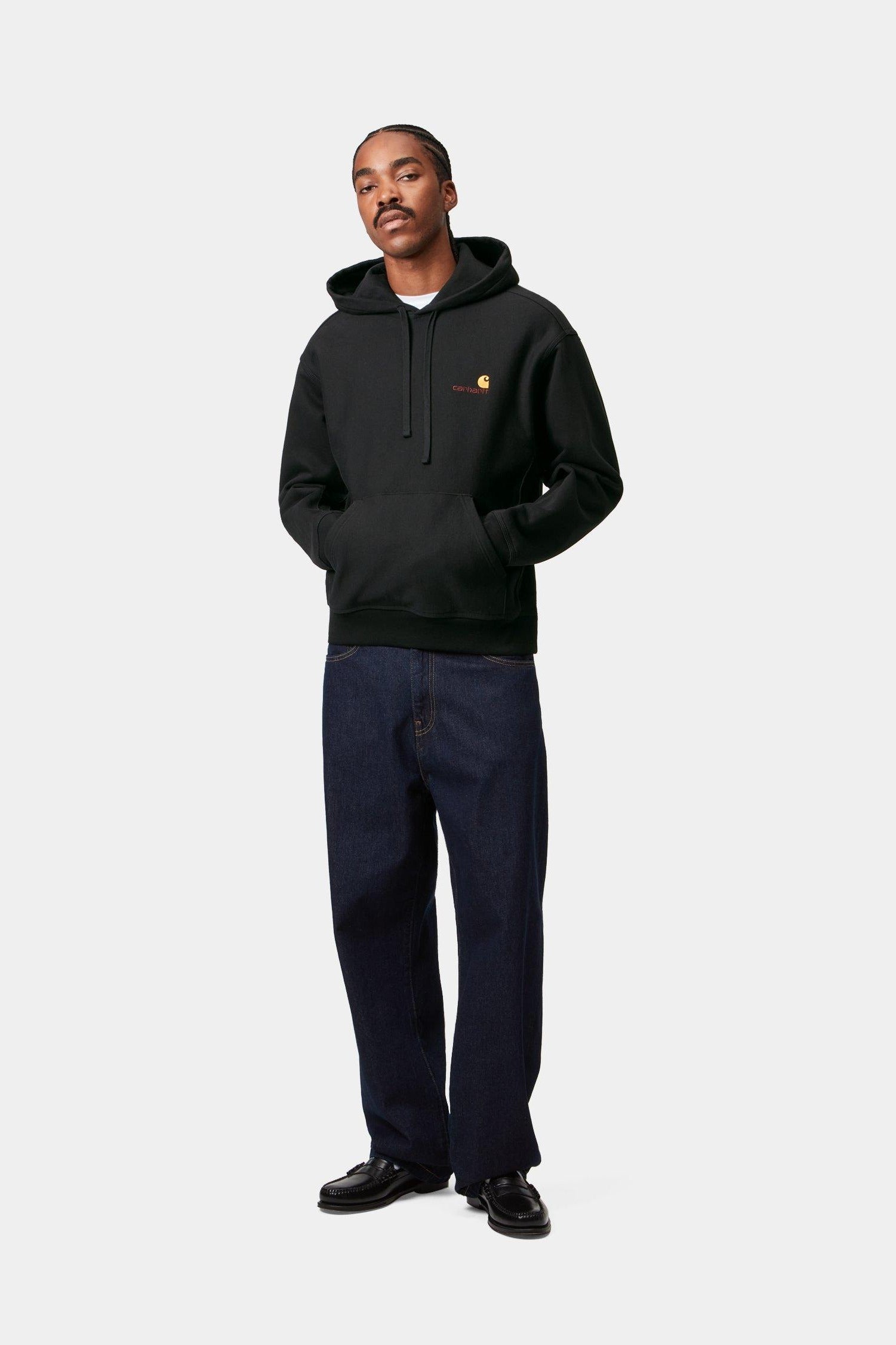 Hooded American Script Sweatshirt - Black 4