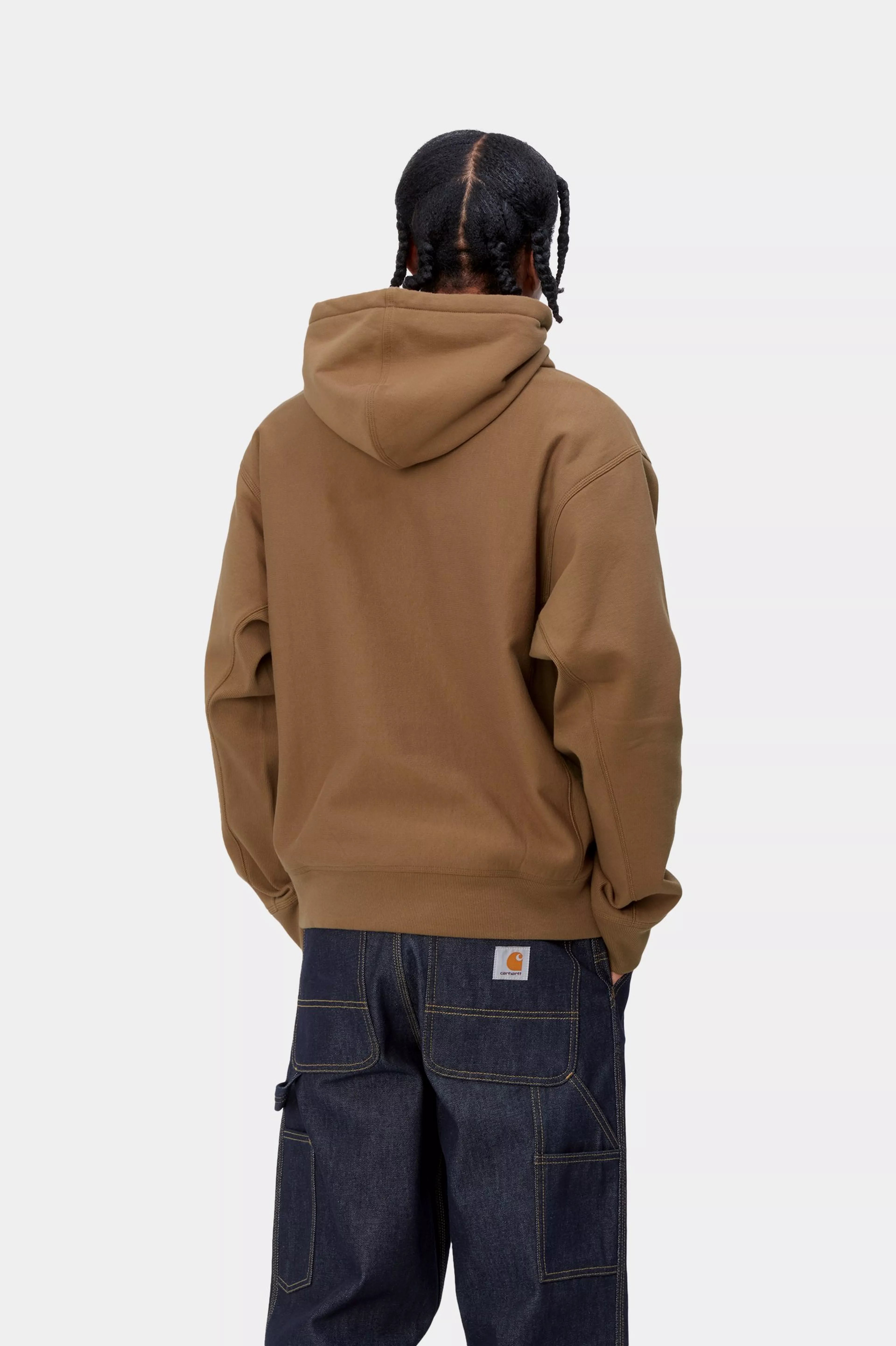 HOODED AMERICAN SCRIPT SWEAT - Hamilton Brown