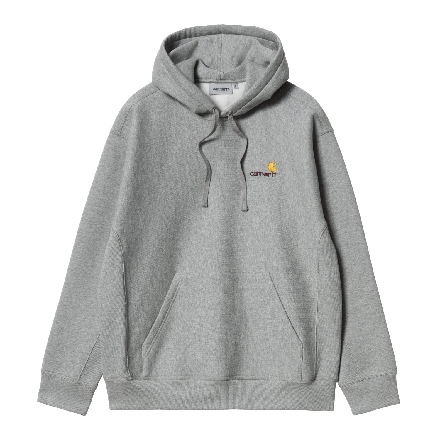 HOODED AMERICAN SCRIPT SWEAT - Grey Heather