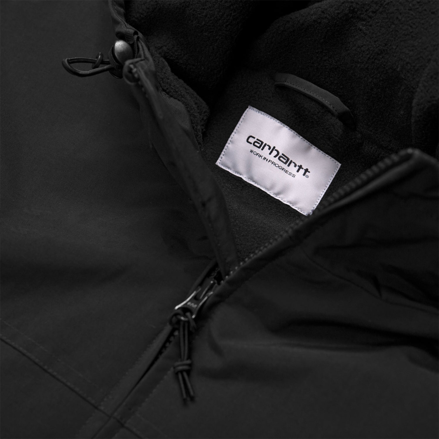 HOODED SAIL JACKET - Black / White