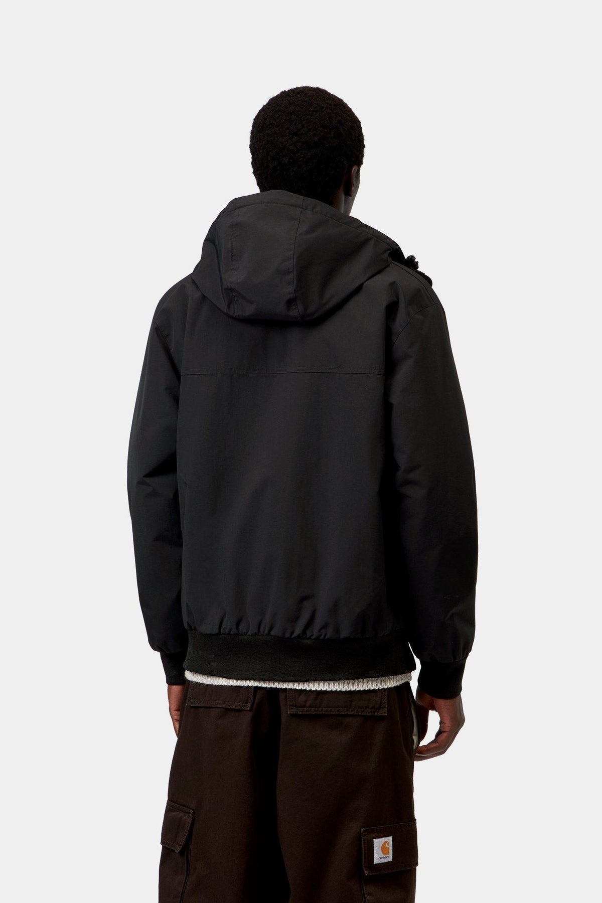 Hooded Sail Jacket - Black / White