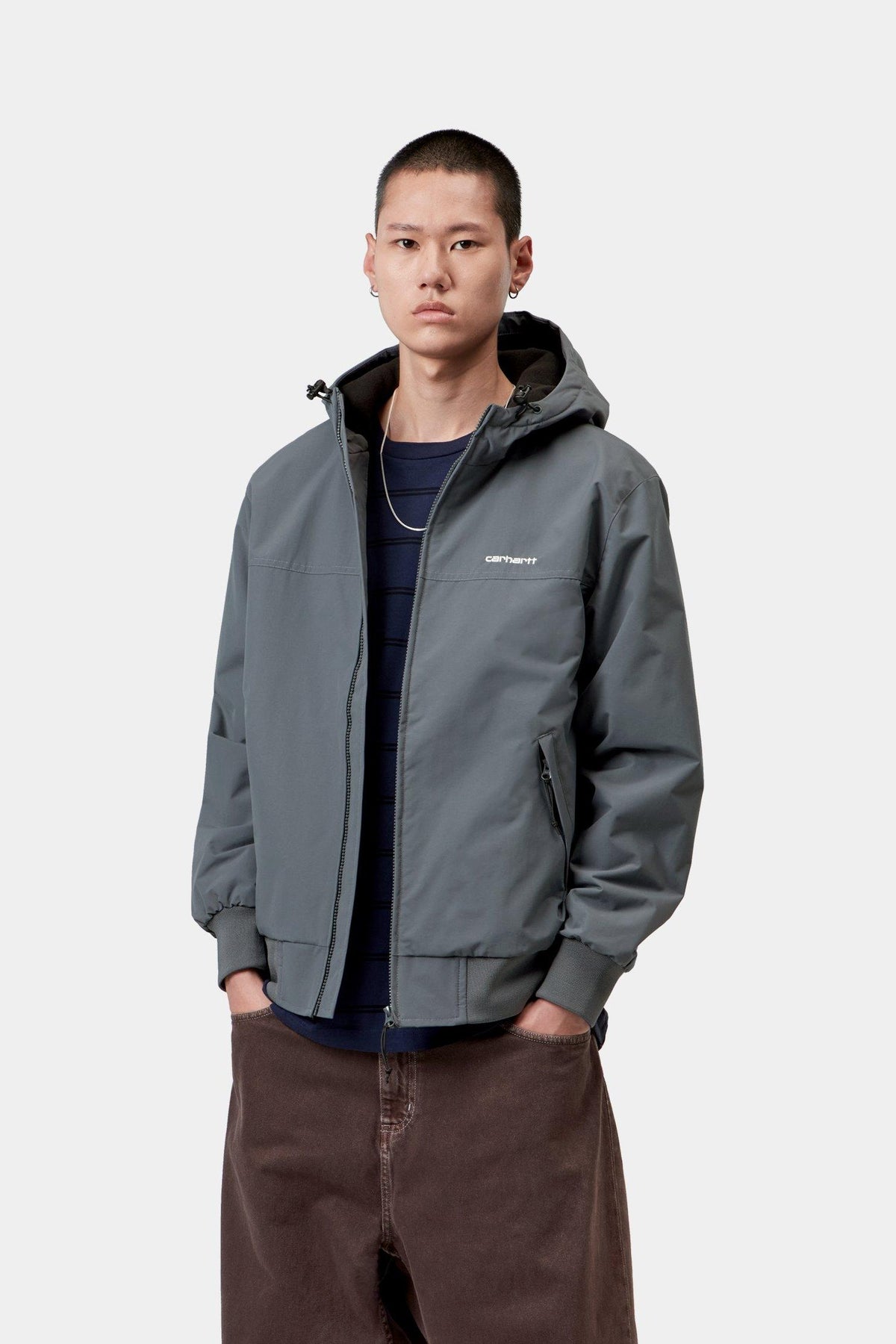 Hooded Sail Jacket - Styx / White