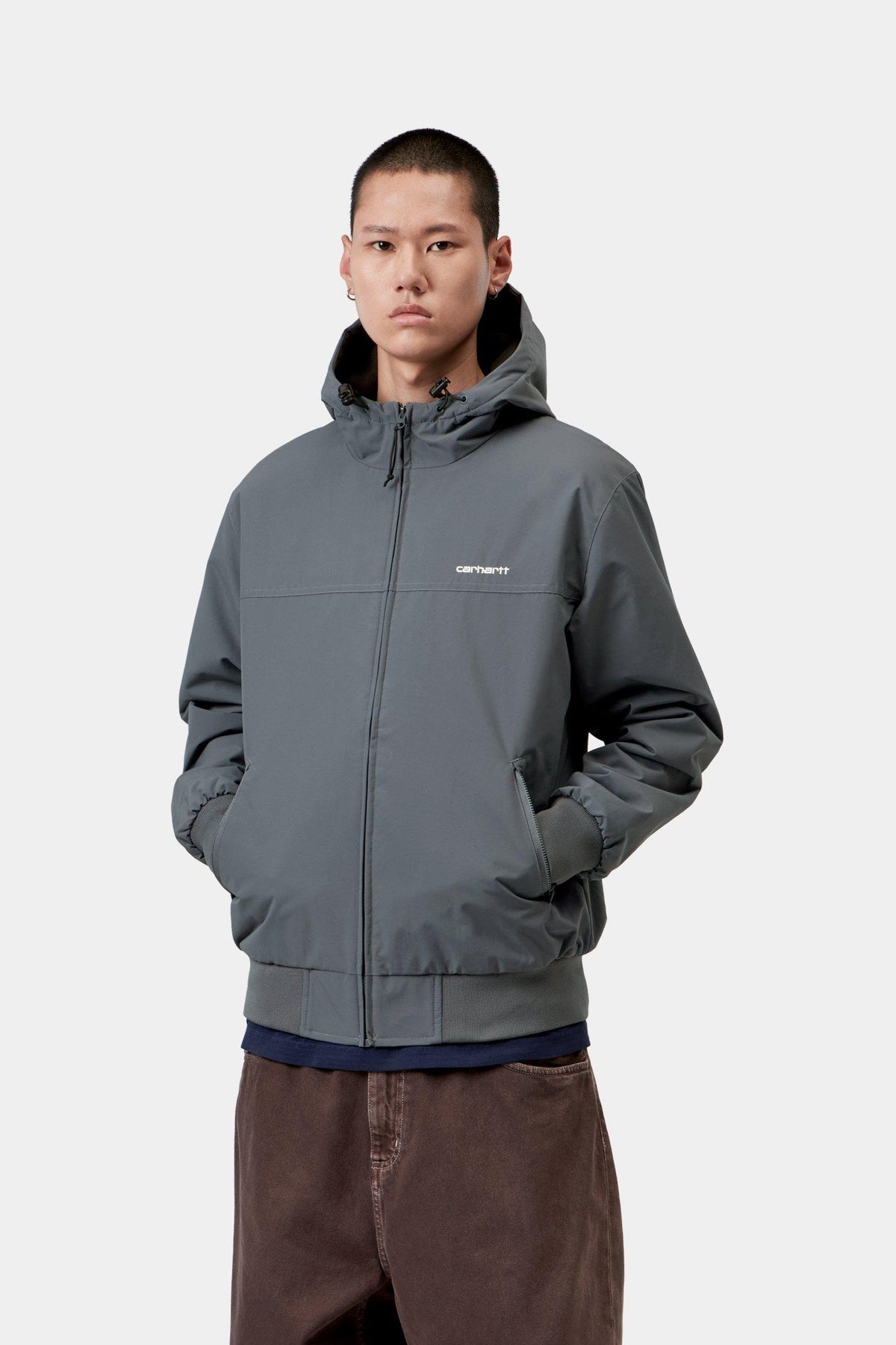 Hooded Sail Jacket - Styx / White
