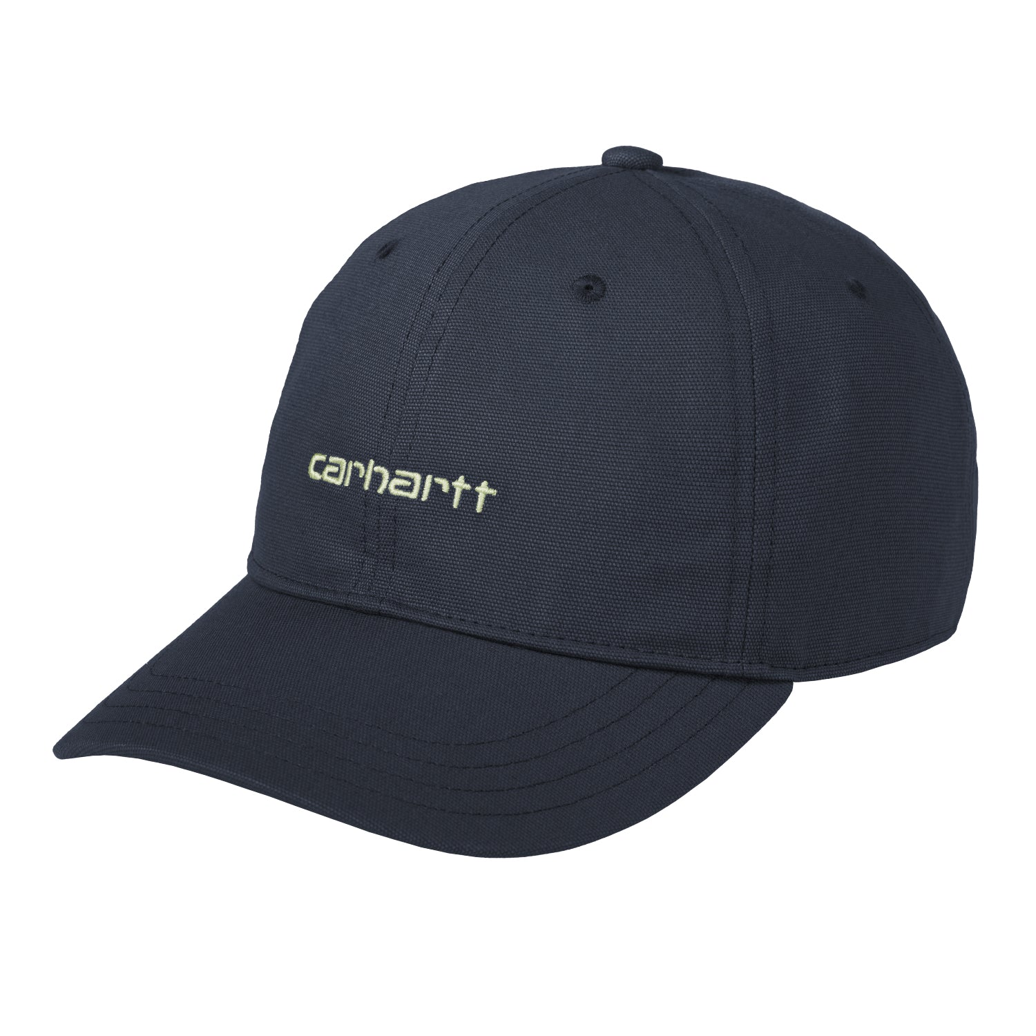 Canvas Script Cap - Deep Night / Gentle Green