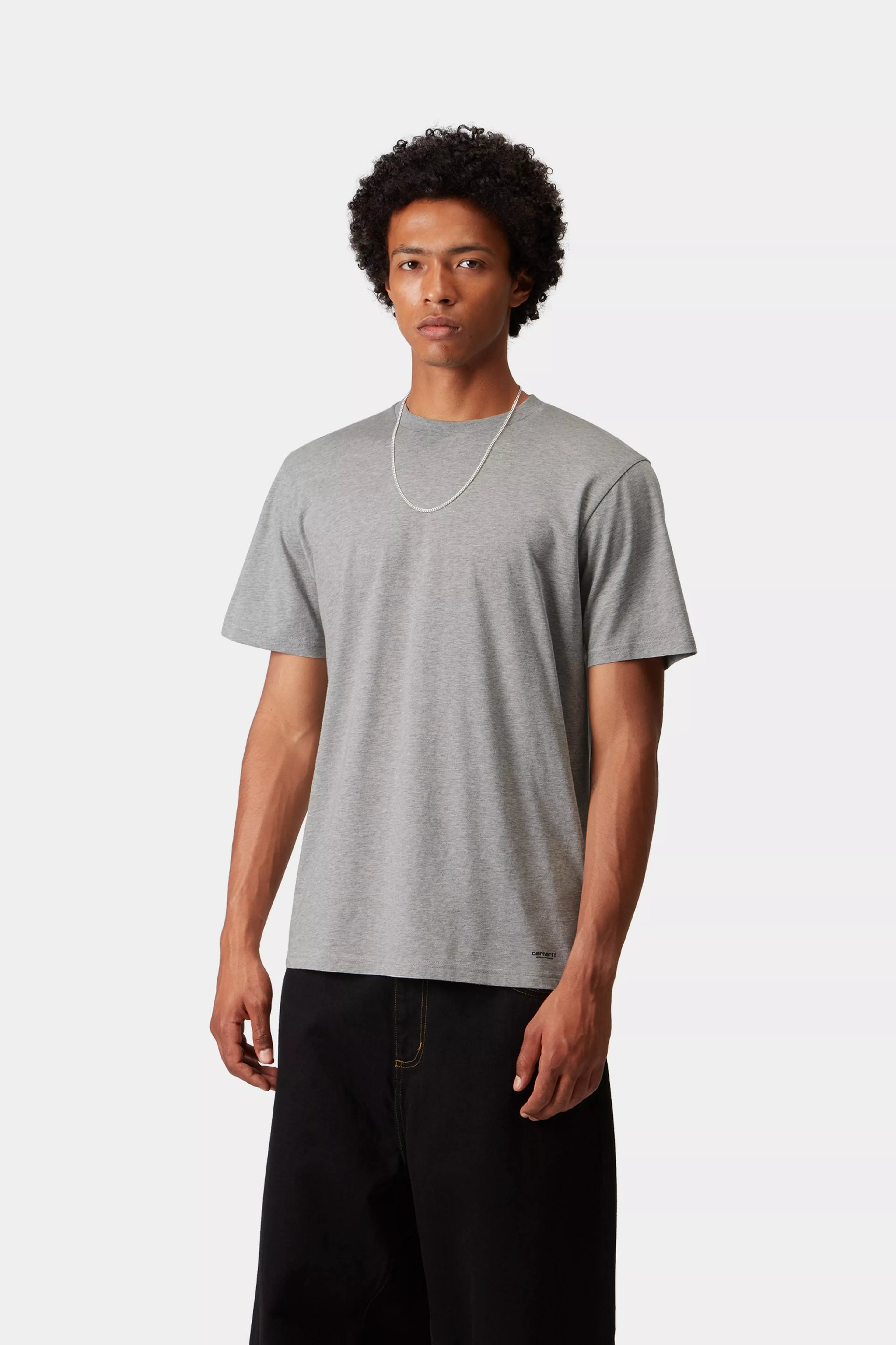Standard Crew Neck T-Shirt - Grey Heather + Grey Heather 2