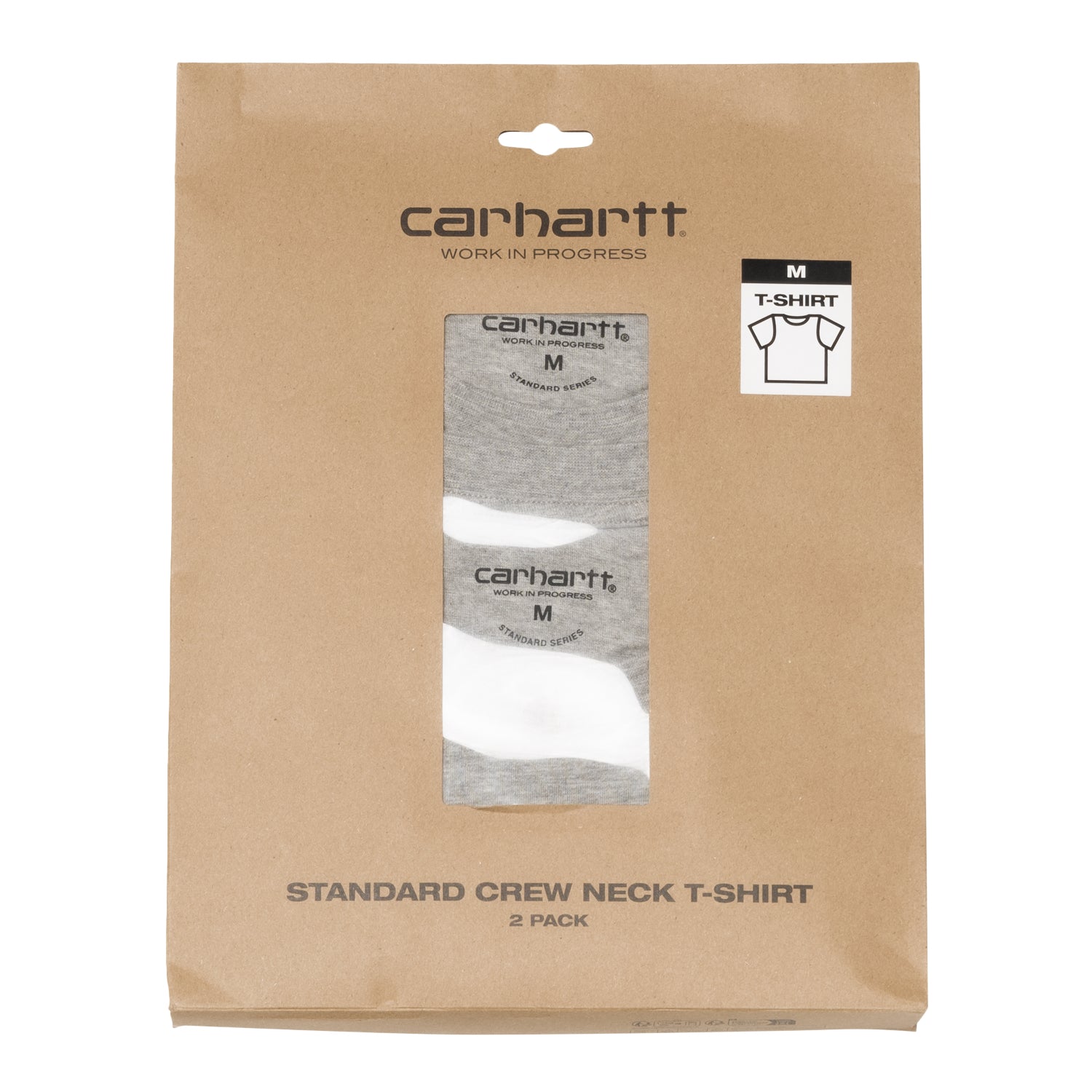 Standard Crew Neck T-Shirt - Grey Heather + Grey Heather