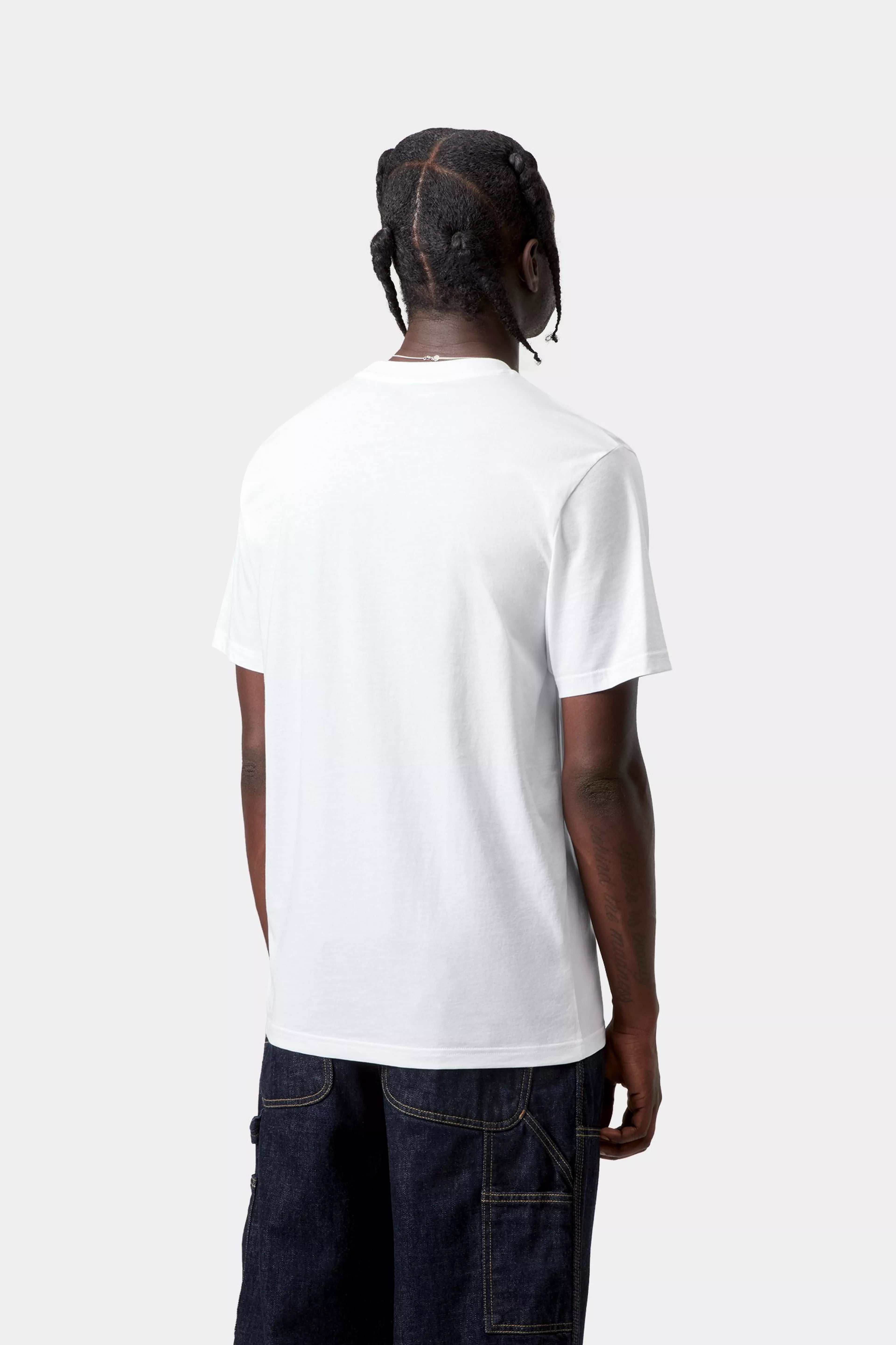 Standard Crew Neck T-Shirt - White + White 3