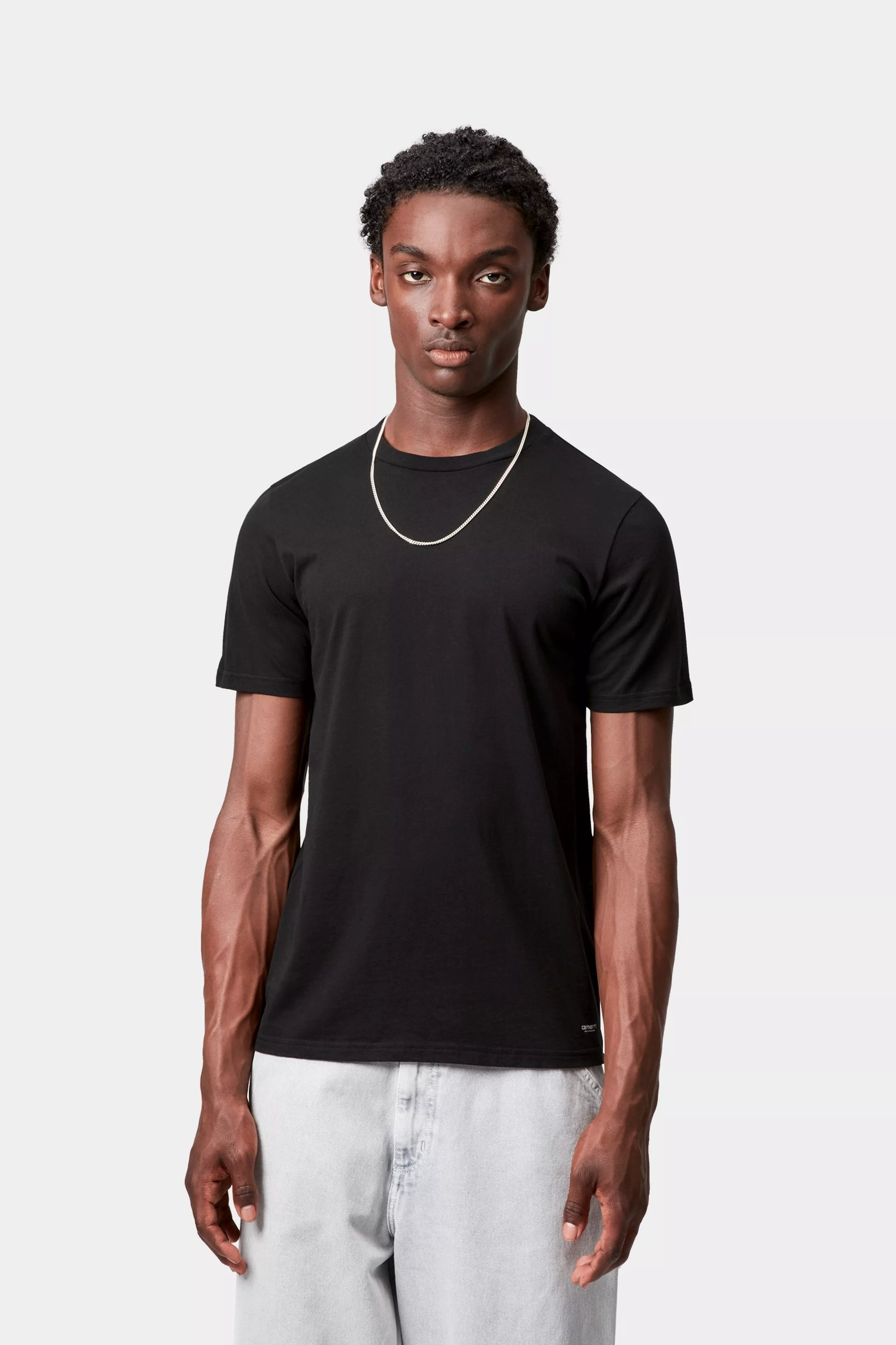 STANDARD CREW NECK T-SHIRT - Black+Black