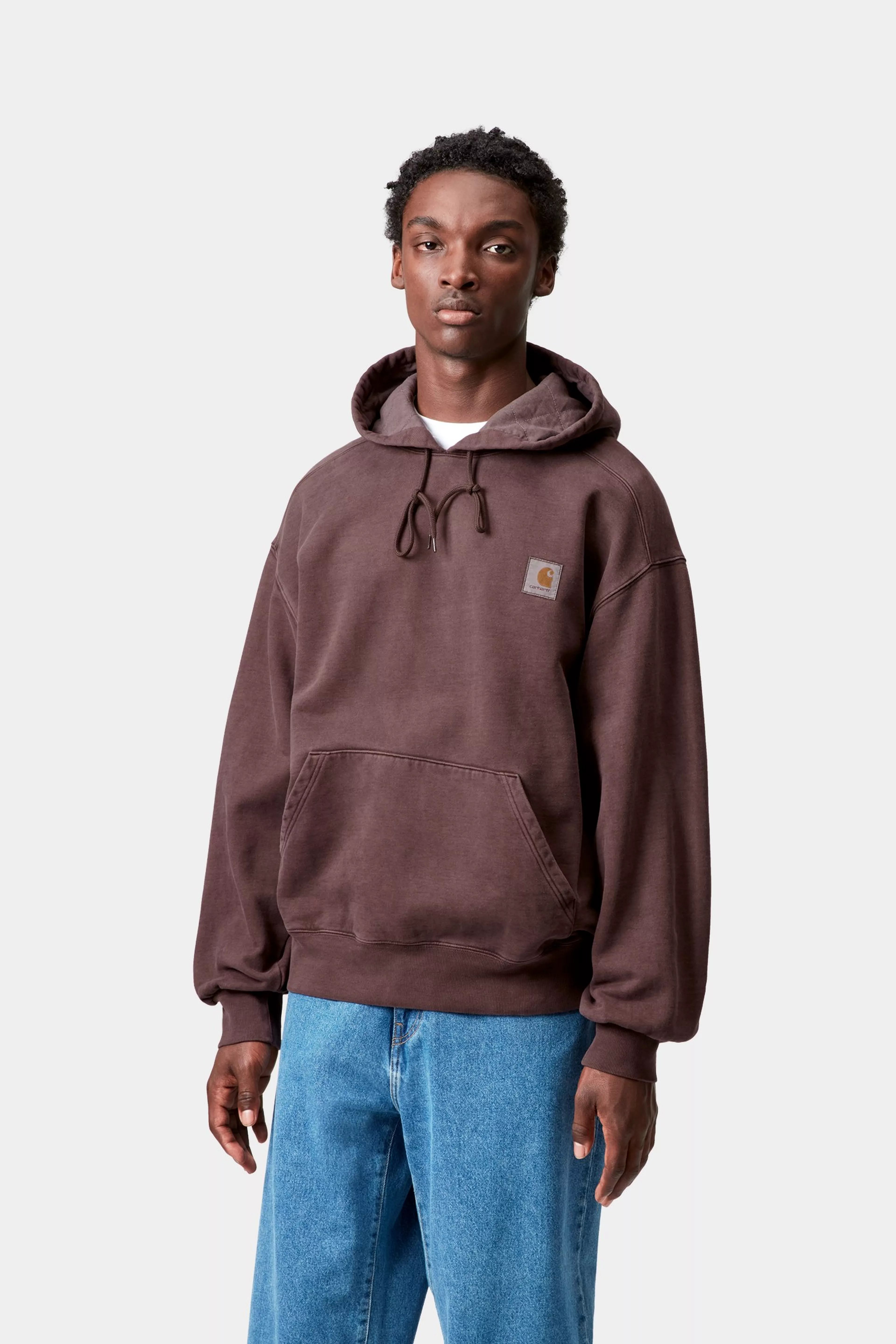 HOODED VISTA SWEAT - Palisander (garment dyed)