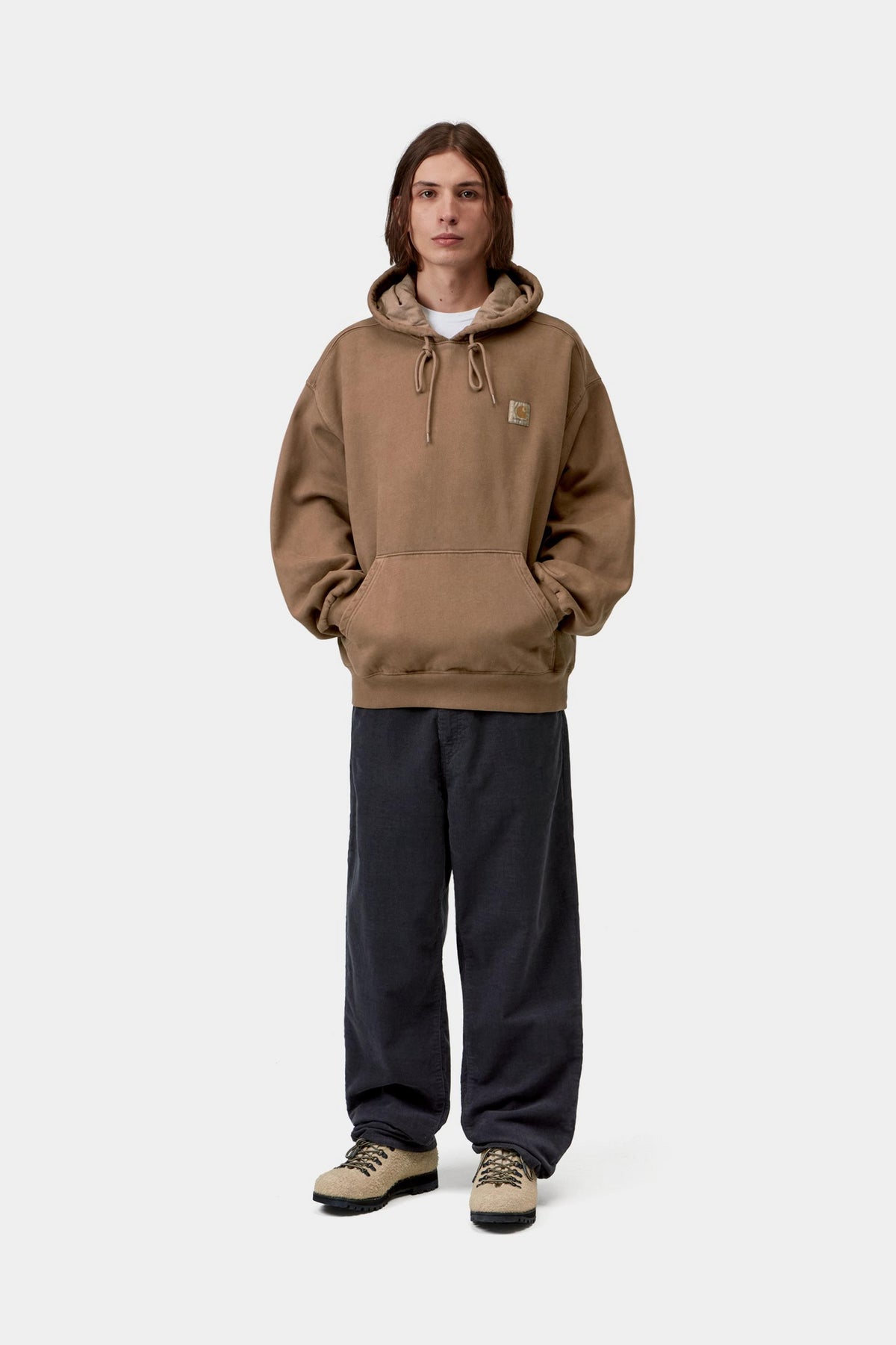 Hooded Vista Sweat - WIP H Brown garment dyed