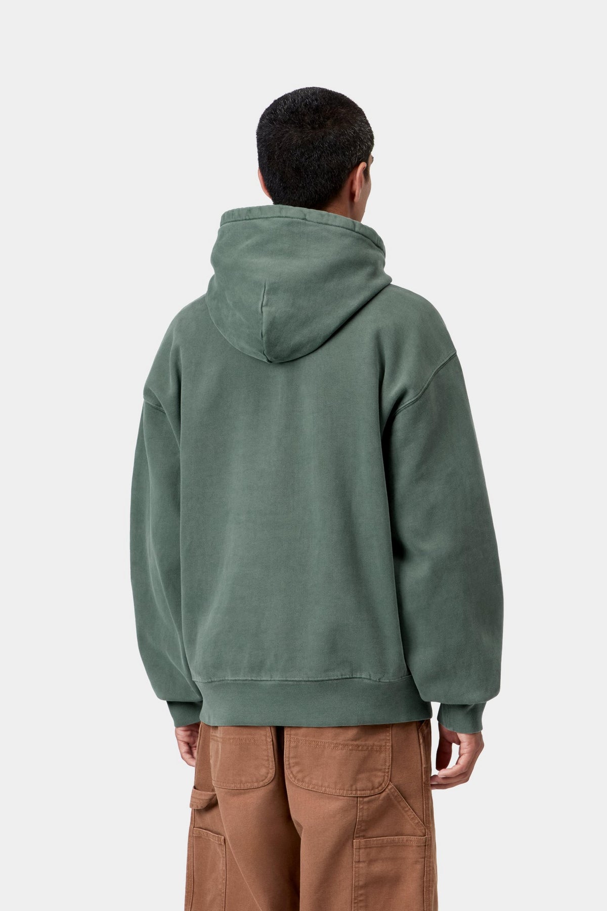 Hooded Vista Sweat - Dark Scarab garment dyed