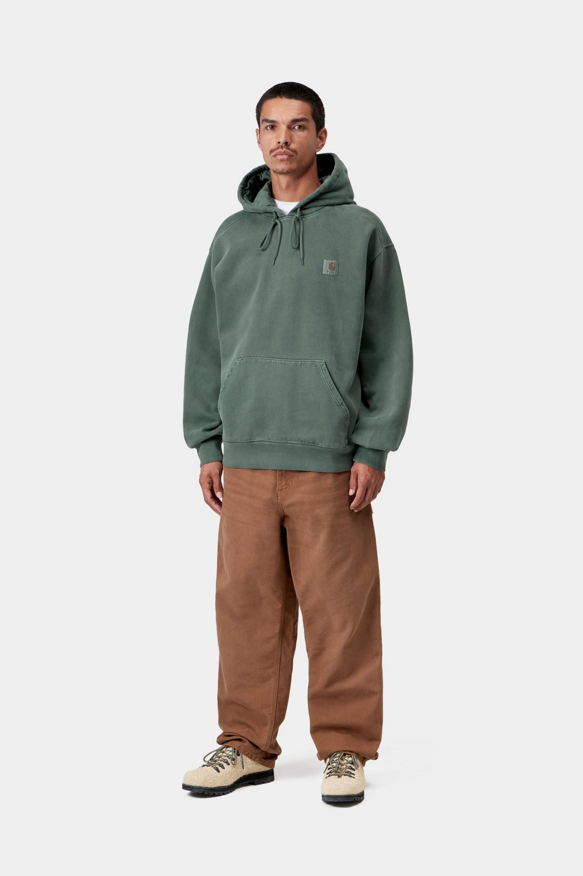 Hooded Vista Sweat - Dark Scarab garment dyed