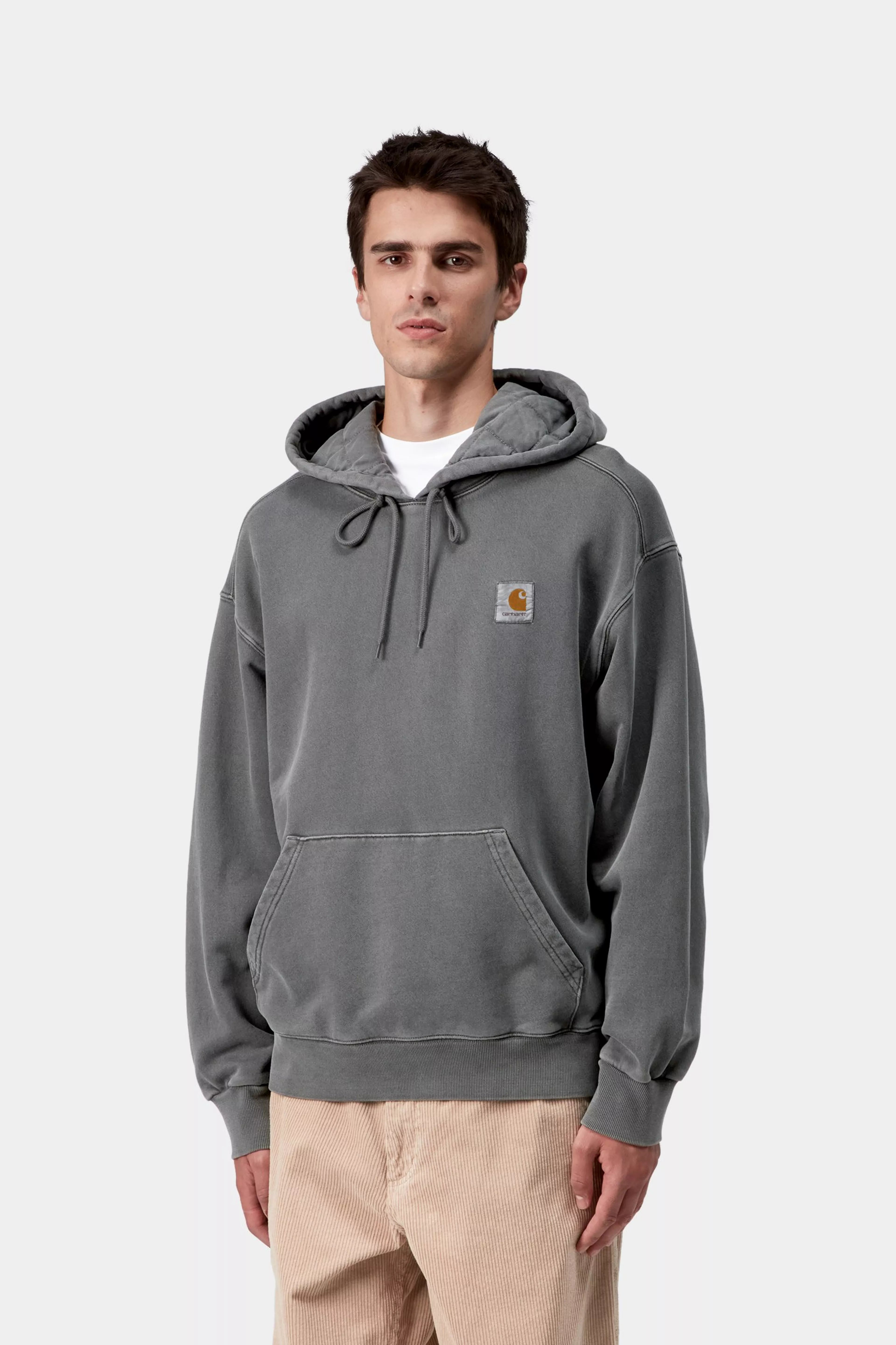 HOODED VISTA SWEAT - Black (garment dyed)