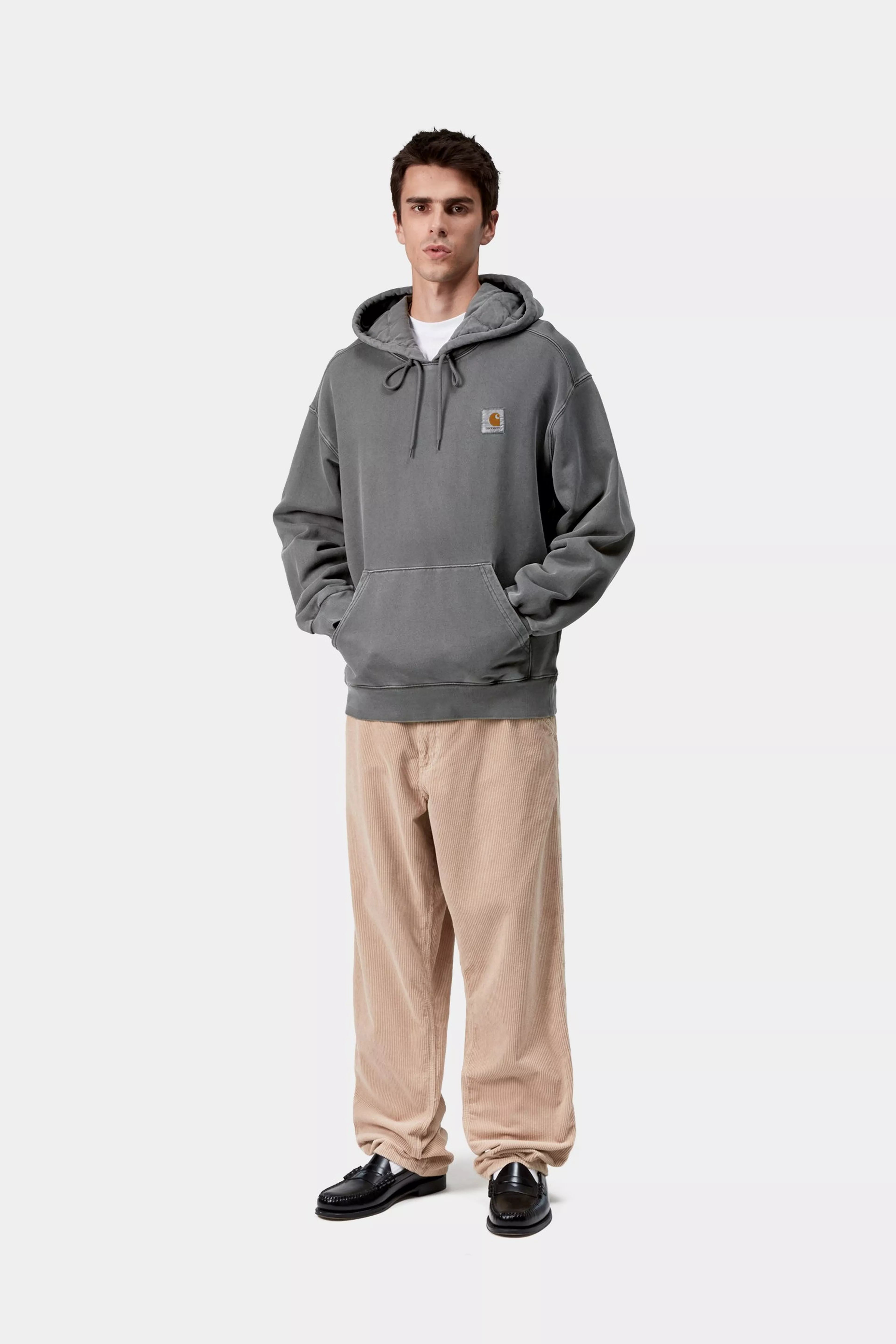 HOODED VISTA SWEAT - Black (garment dyed)