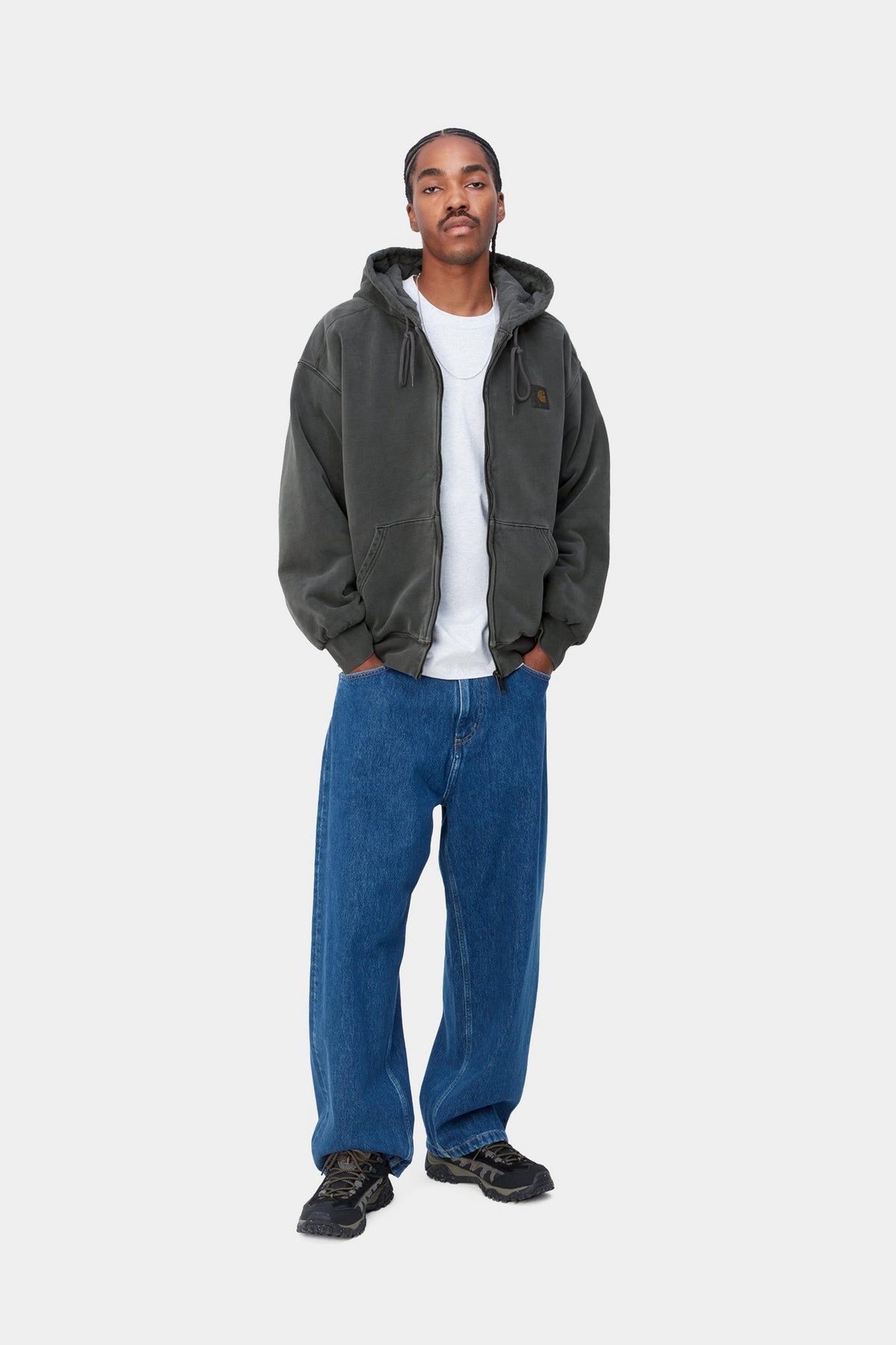Hooded Vista Jacket - Black garment dyed