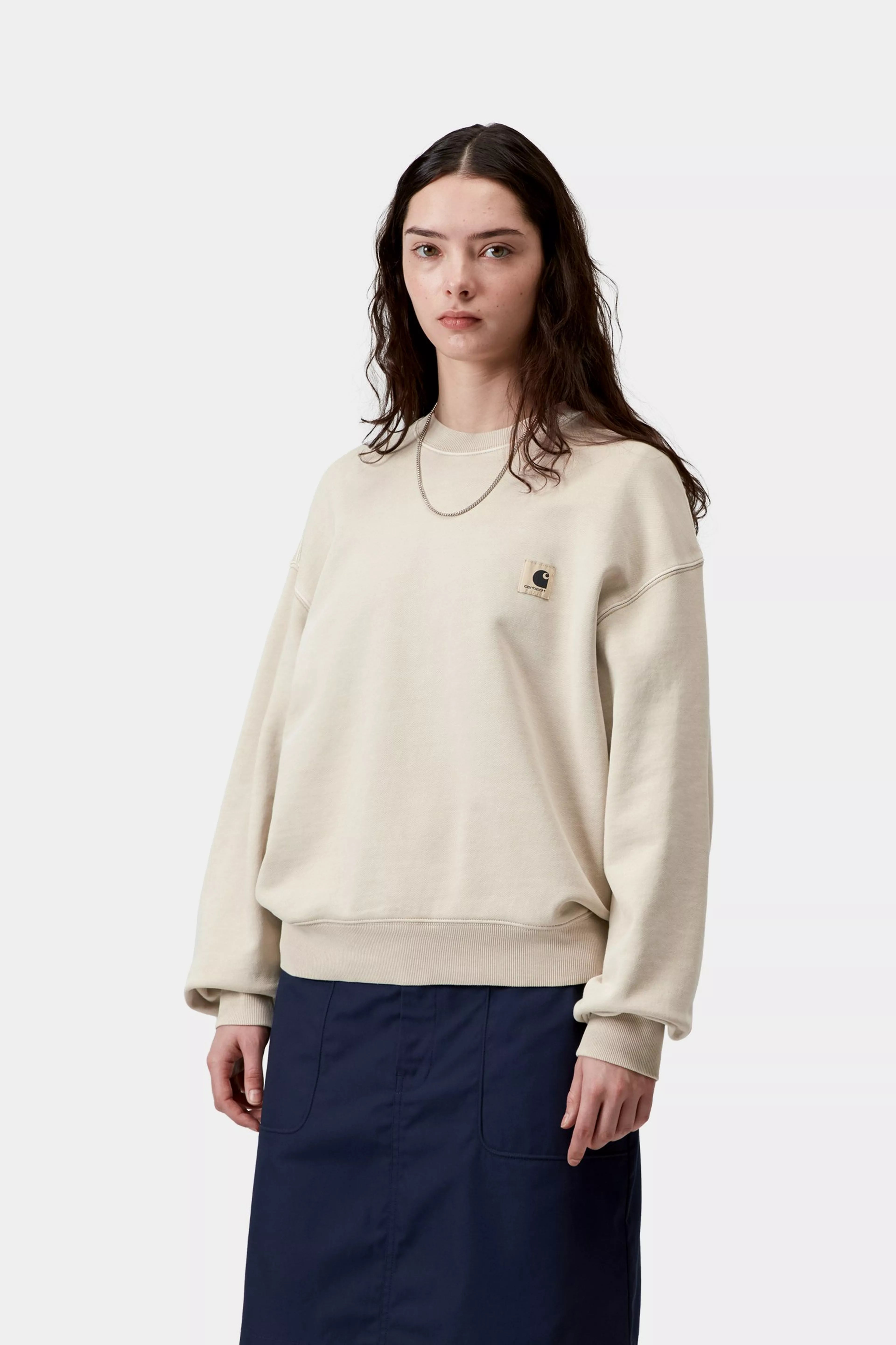 W' Nelson Sweat - Stone (garment dyed) 2