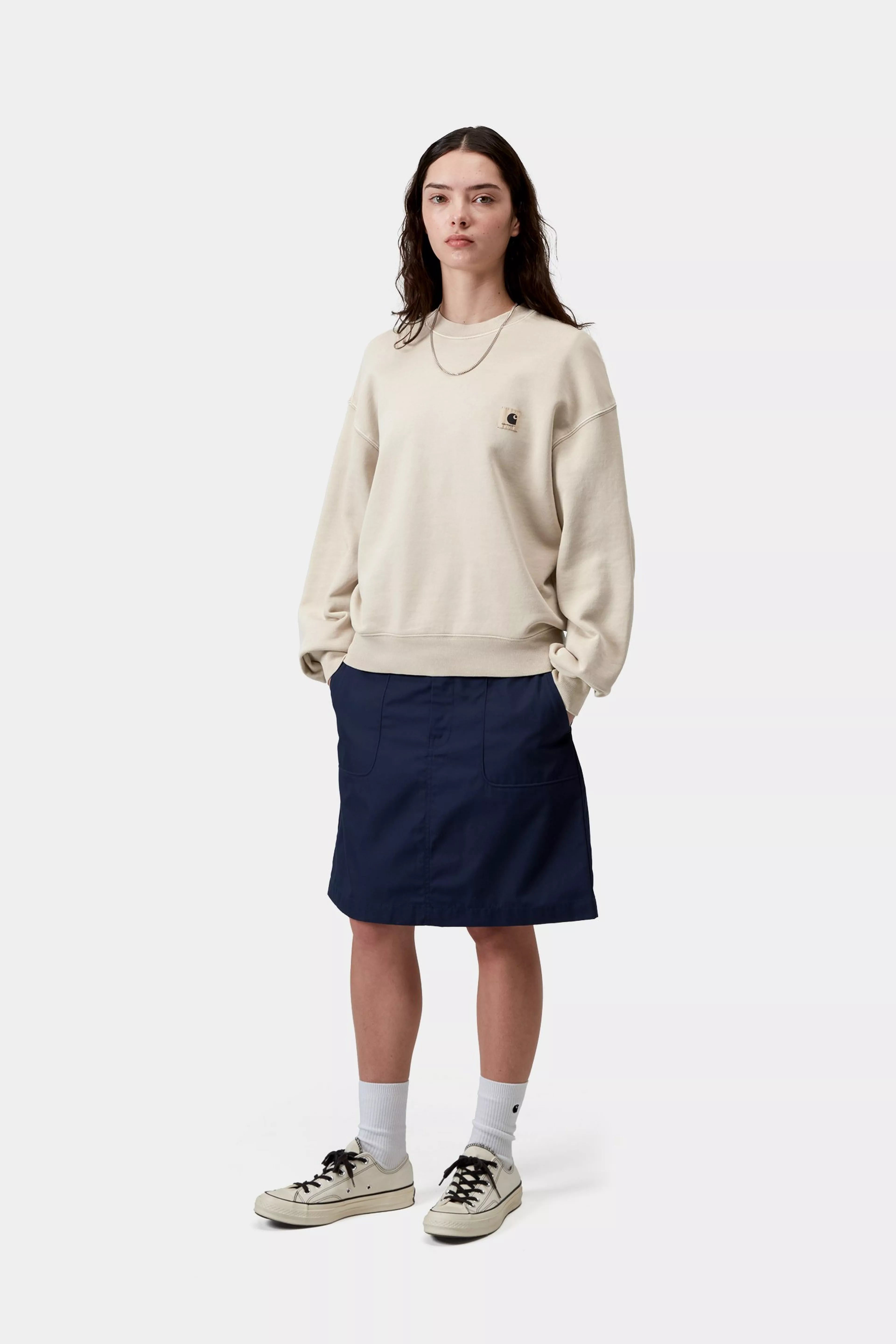 W' Nelson Sweat - Stone (garment dyed)