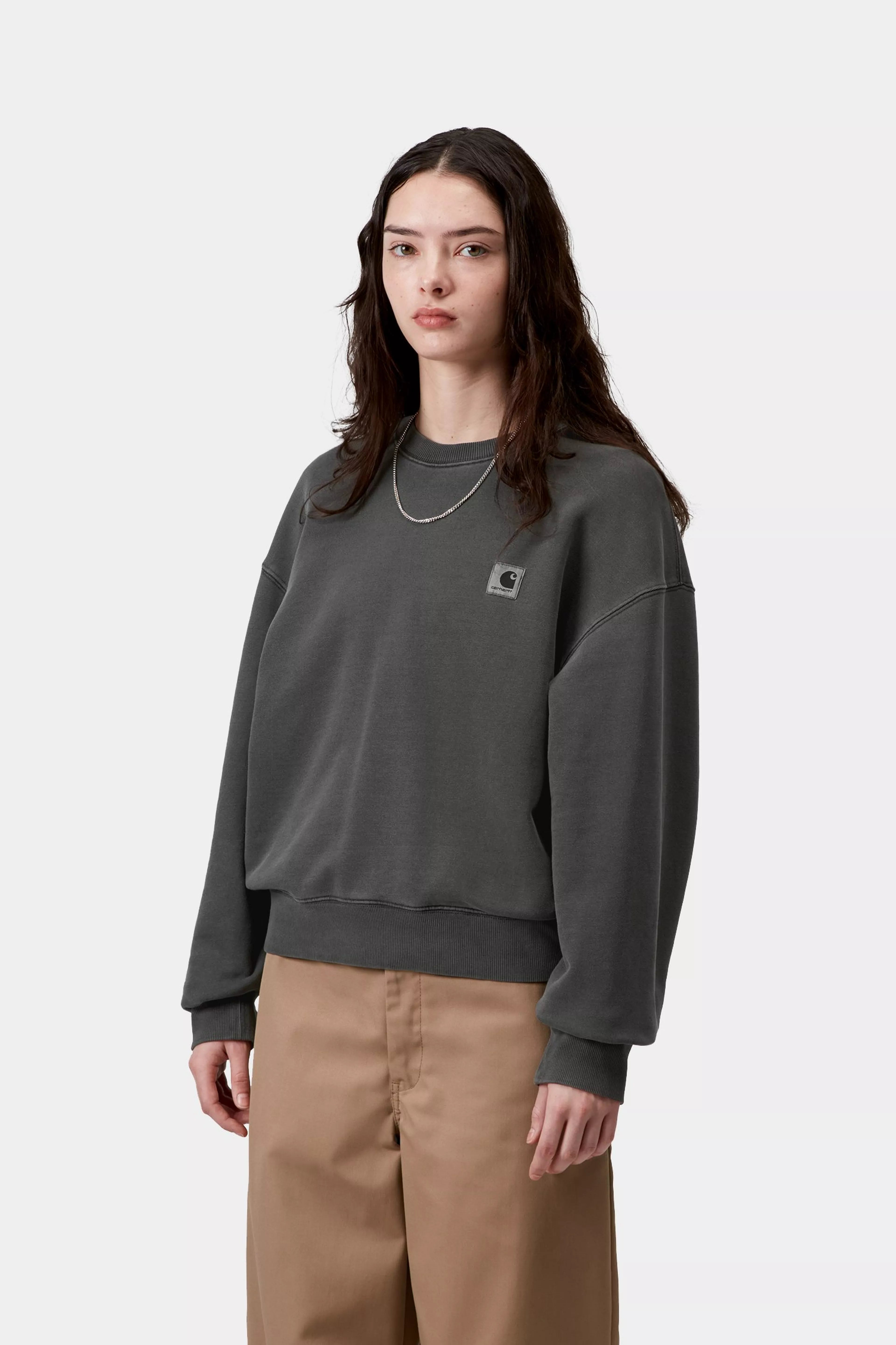 W' Nelson Sweat - Black (garment dyed) 2