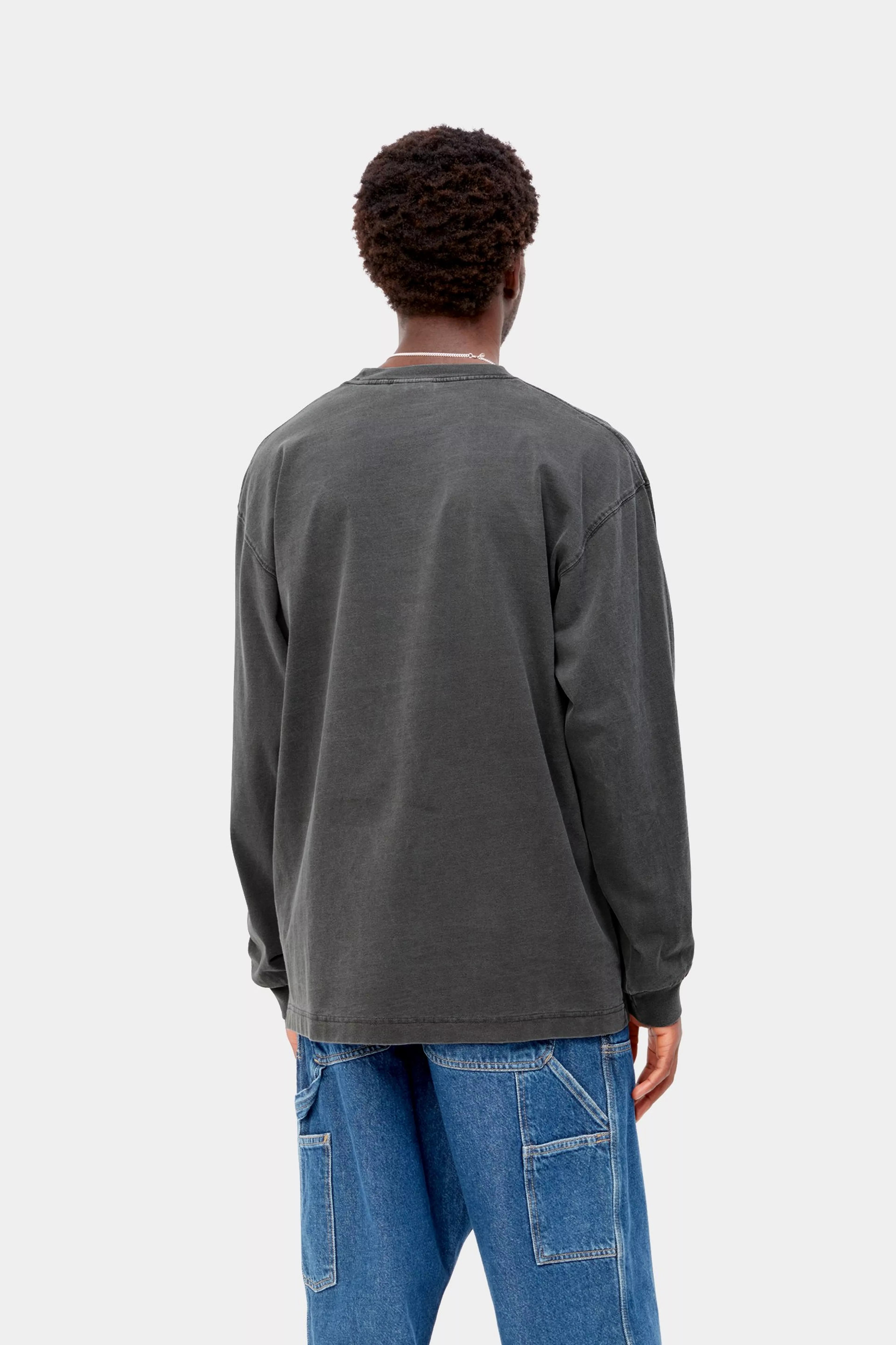 L/S Nelson T-Shirt - Black (garment dyed) 3