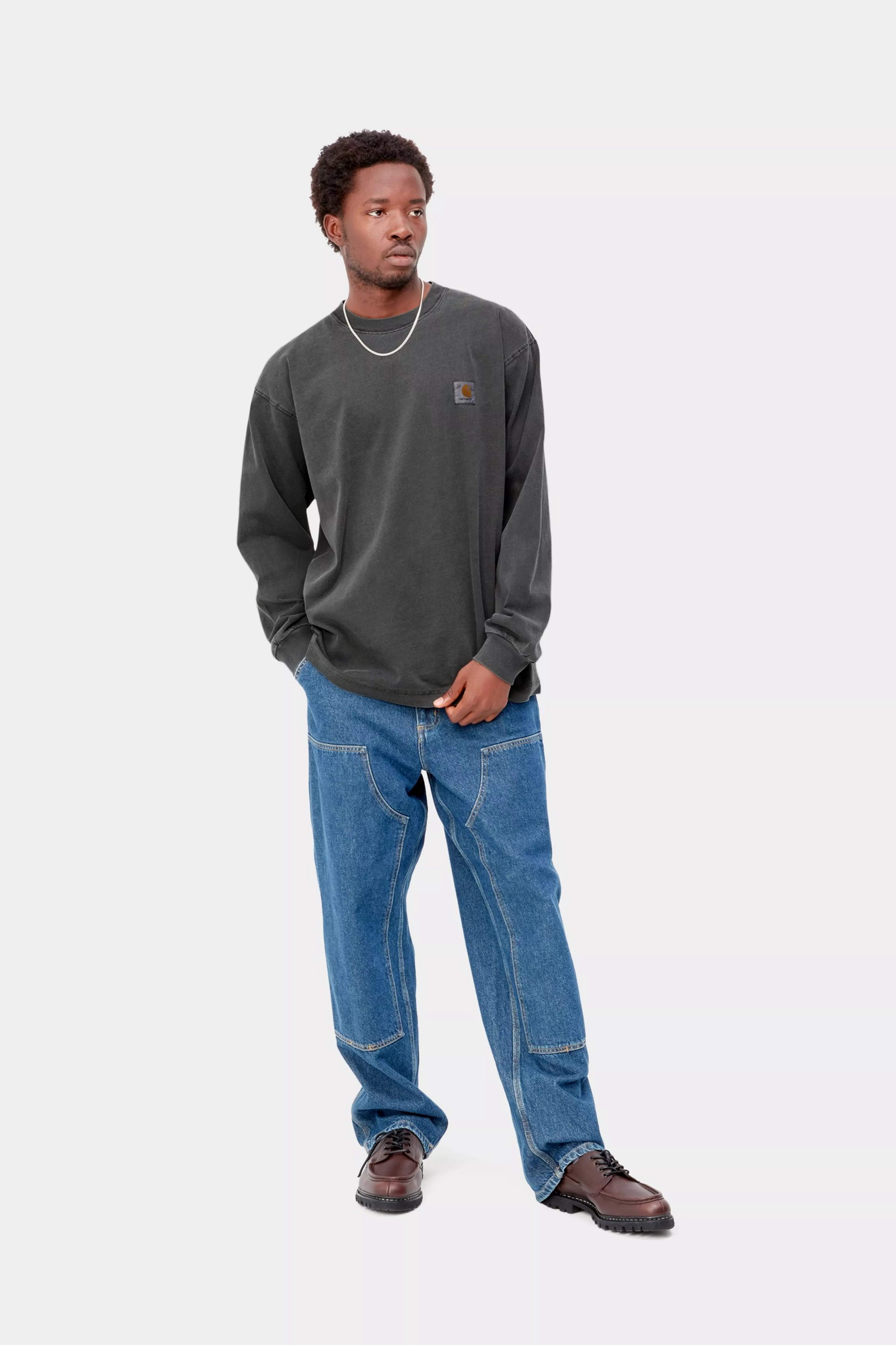L/S Nelson T-Shirt - Black (garment dyed) 4
